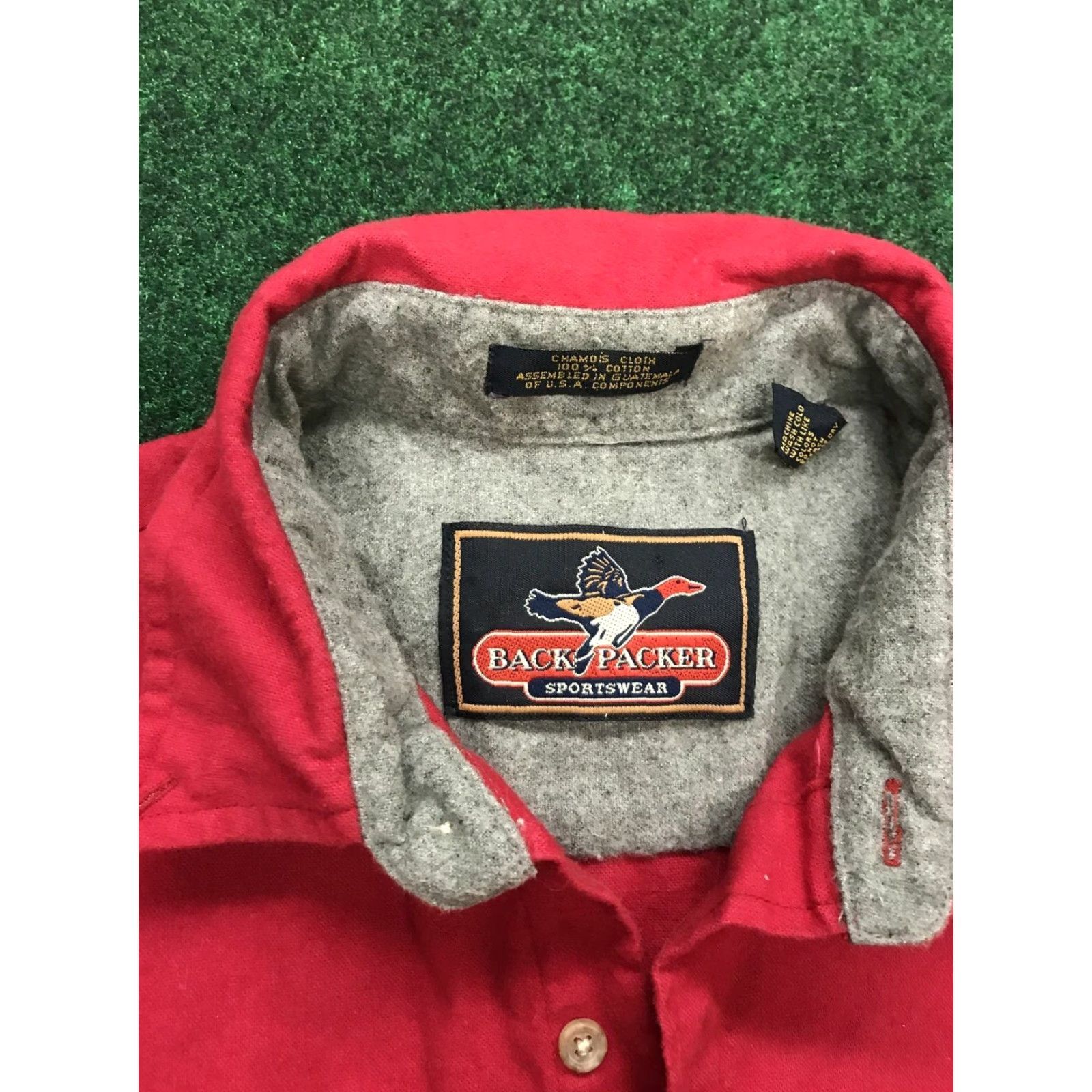 Vintage VINTAGE Backpacker Trucker Shirt 90s Red Magenta Flannel Chamois Mens XL Batwing Pocket Button-Down Red/ Magenta 90s Trucker Mens XL Size US L / EU 52-54 / 3 - 2 Thumbnail