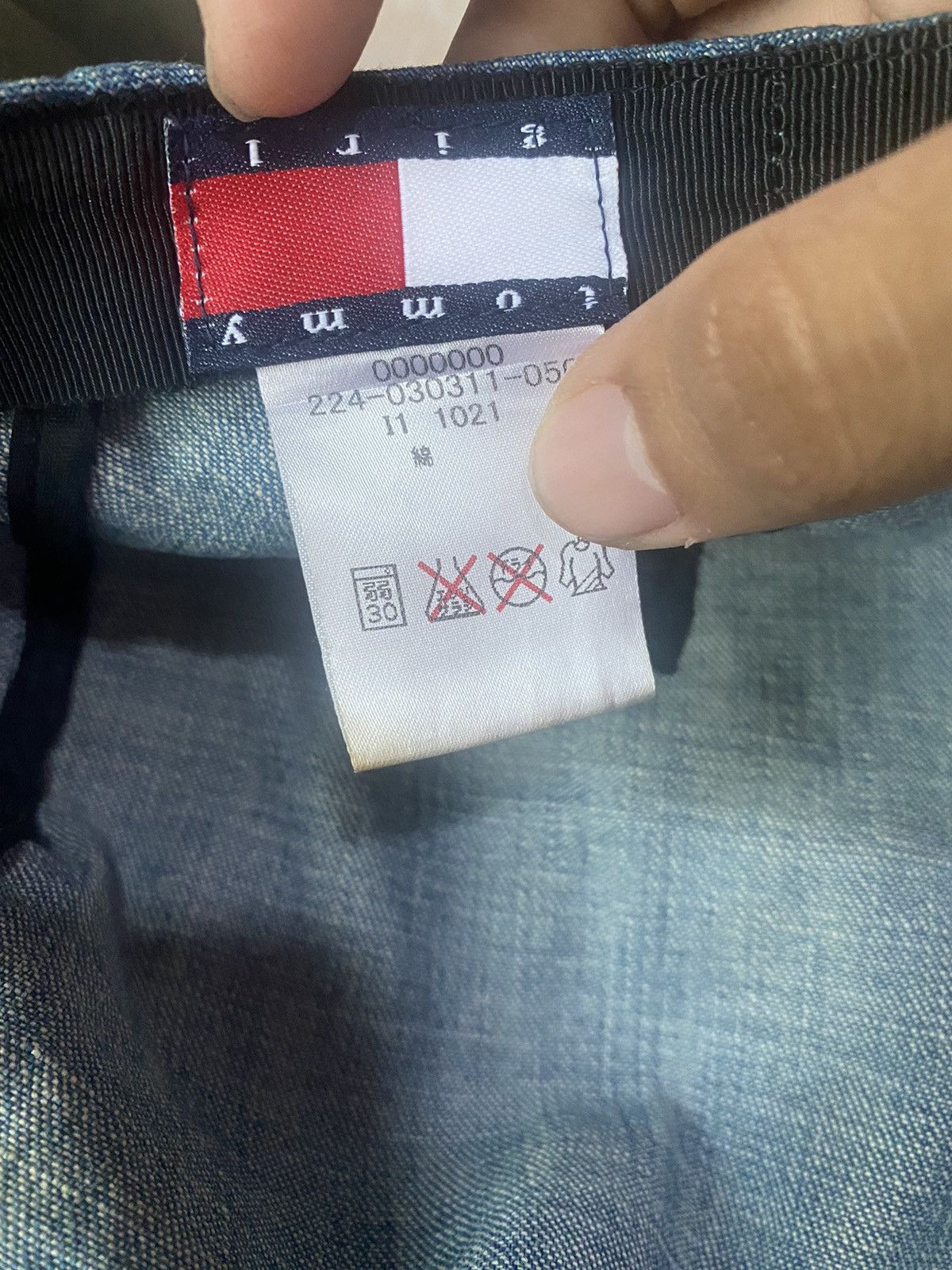 Tommy Hilfiger × Tommy Jeans Tommy Girl Denim Baretta Size ONE SIZE - 5 Thumbnail