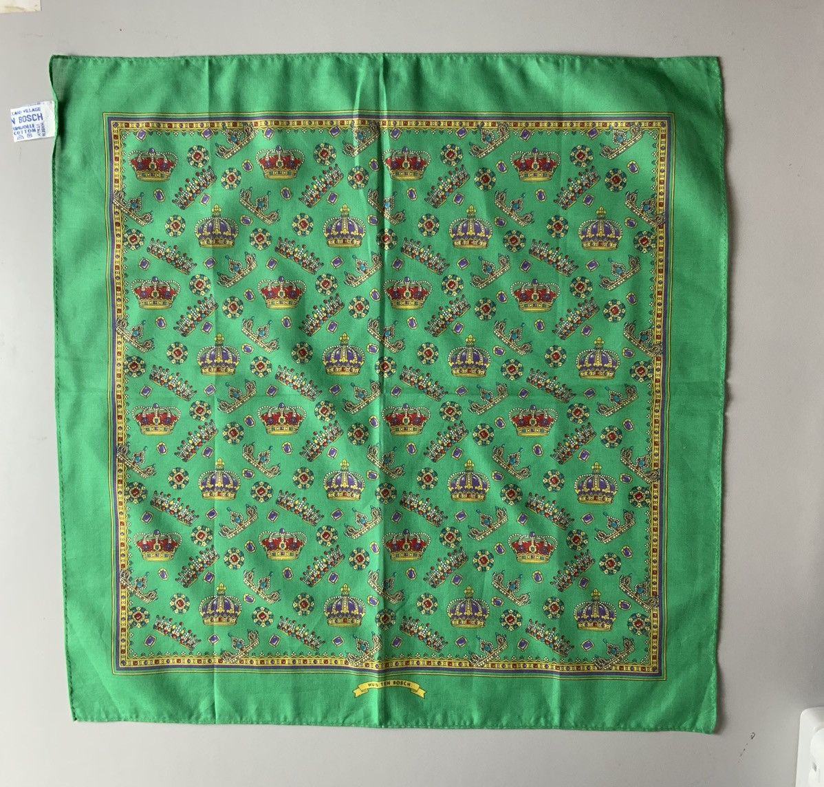 Vintage Huis Ten Bosch Monogram Italy Made Bandana Handkercheif Size ONE SIZE - 4 Thumbnail