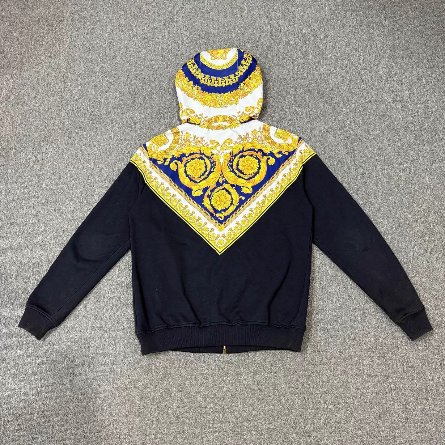 Versace Versace Baroque Navy Zipper Hoodie M 95 New Size US M / EU 48-50 / 2 - 2 Thumbnail
