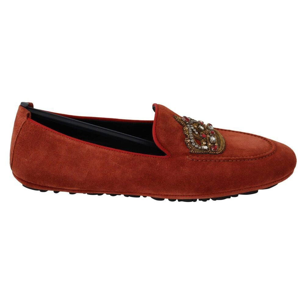 Dolce & Gabbana Dolce & Gabbana Opulent Orange Leather Loafers with Gold Emb Size US 7 / EU 40 - 1 Thumbnail