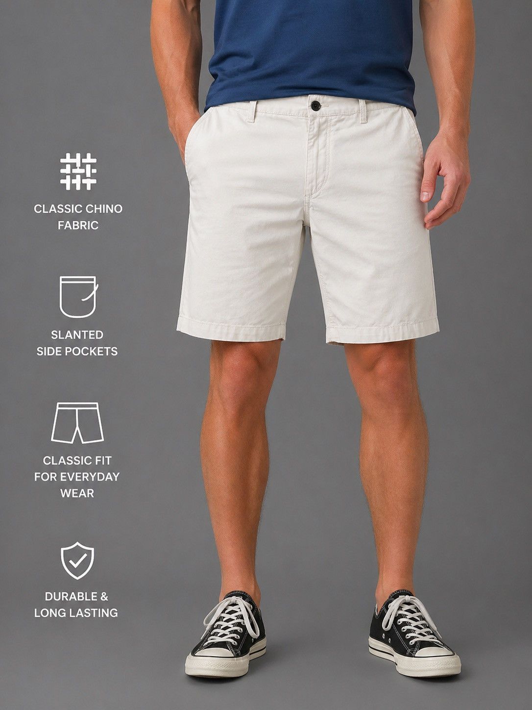 Gap Gap Cotton Khaki Shorts 9" Inseam White Beige Size 36 Size US 36 / EU 52 - 1 Thumbnail