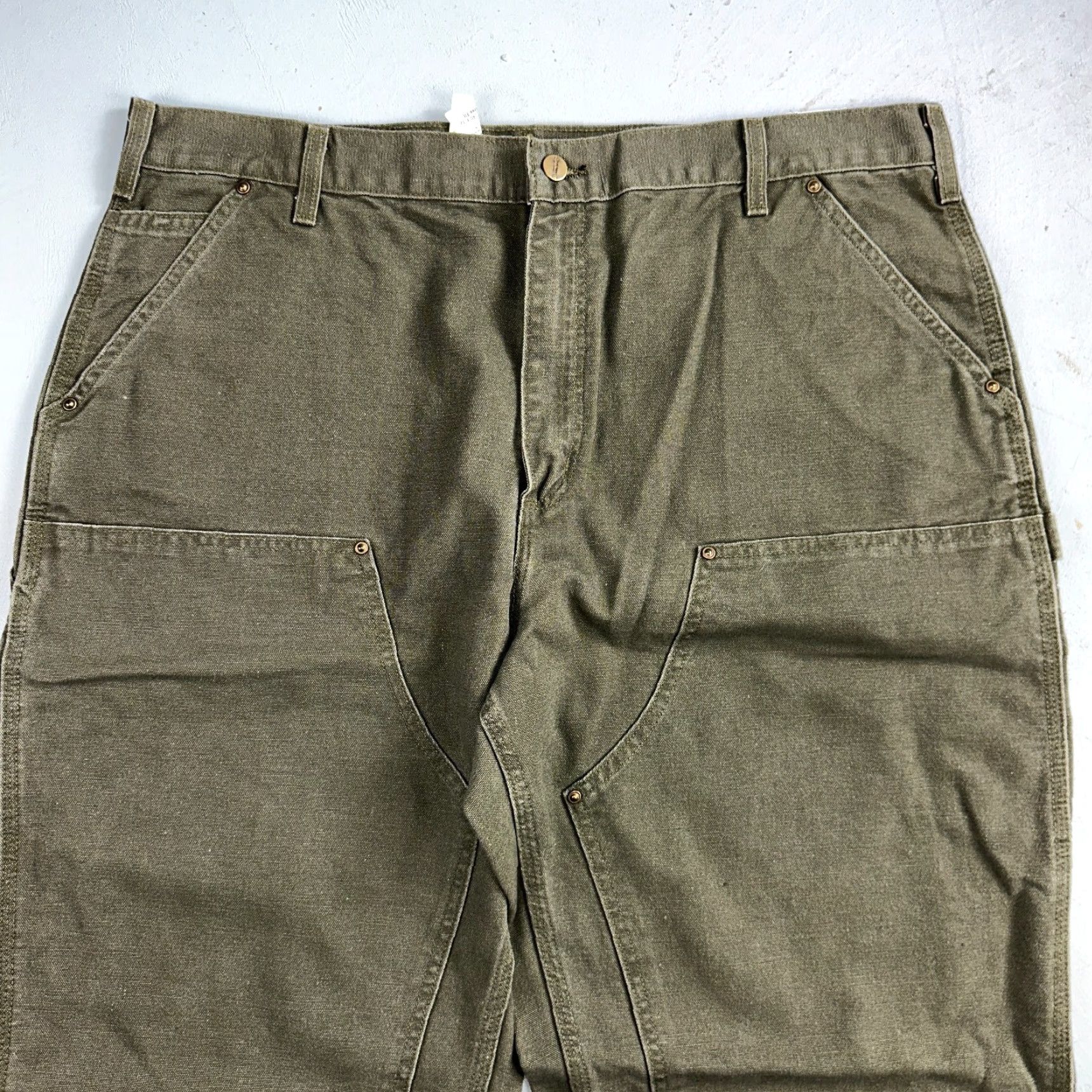 Carhartt VINTAGE Carhartt 40x32 Canvas Carpenter Pants Men Green Y2K Workwear Regular Fit Size US 40 / EU 56 - 3 Thumbnail