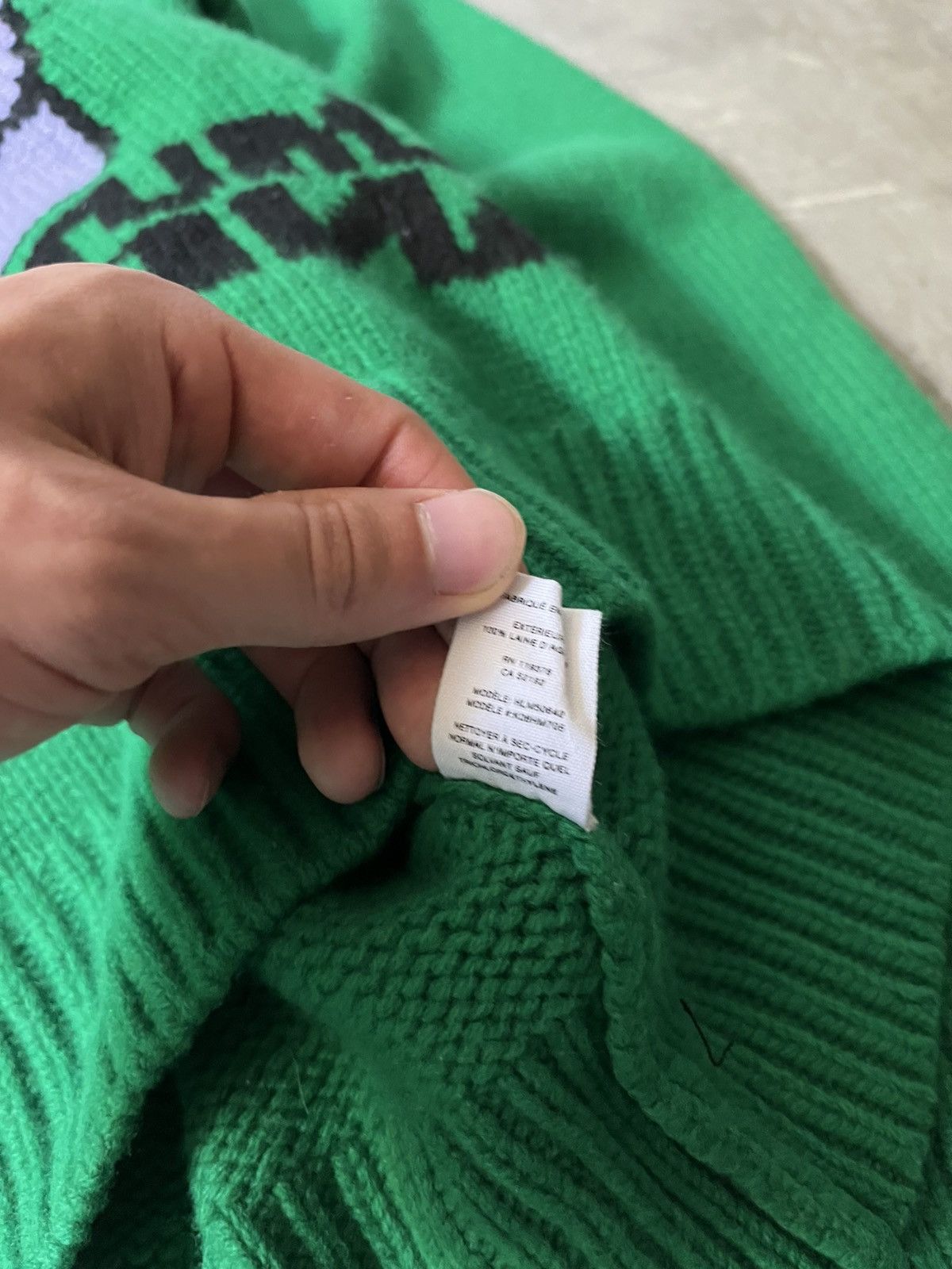 Helmut Lang Helmut Lang F/W 2020 wool green sweater Size US L / EU 52-54 / 3 - 10 Thumbnail