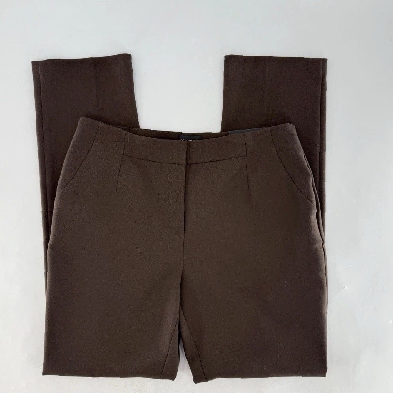 Vintage Chico's So Slimming Brown Straight Leg Dress Pants Sz 1 Women Workwear Preppy City Bohemian Mature Career NWT Size 25" / US 0 / IT 36 - 3 Thumbnail