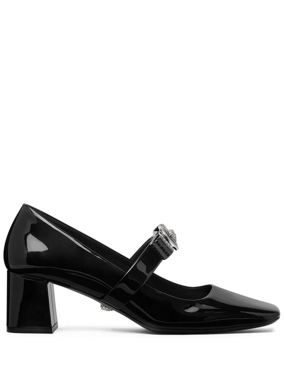 Versace o1s22i1n1024 Gianni Ribbon Patent Leather Pumps in Black Size US 8 / IT 38 - 1 Thumbnail