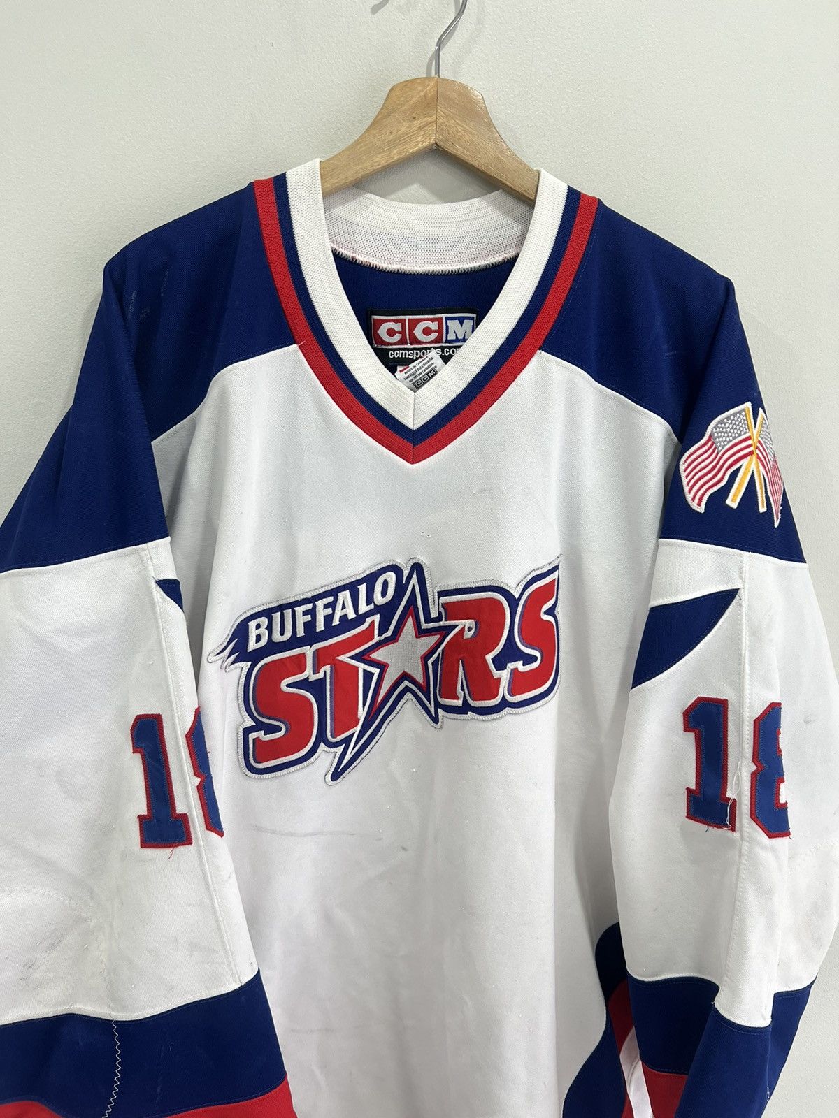 Vintage Vintage Ccm Buffalo Stars Hockey Jersey 54 fight strap Size US XXL / EU 58 / 5 - 3 Thumbnail