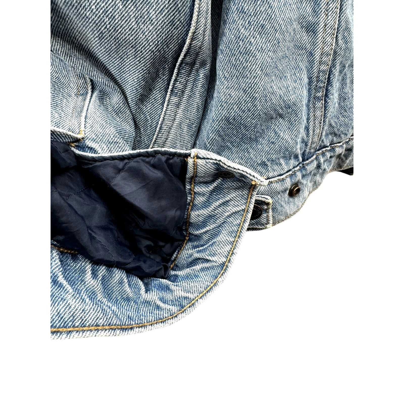 Levi's × Vintage Levi's Women's Studded Sherpa Lined Denim Trucker Jacket Size M / US 6-8 / IT 42-44 - 12 Thumbnail