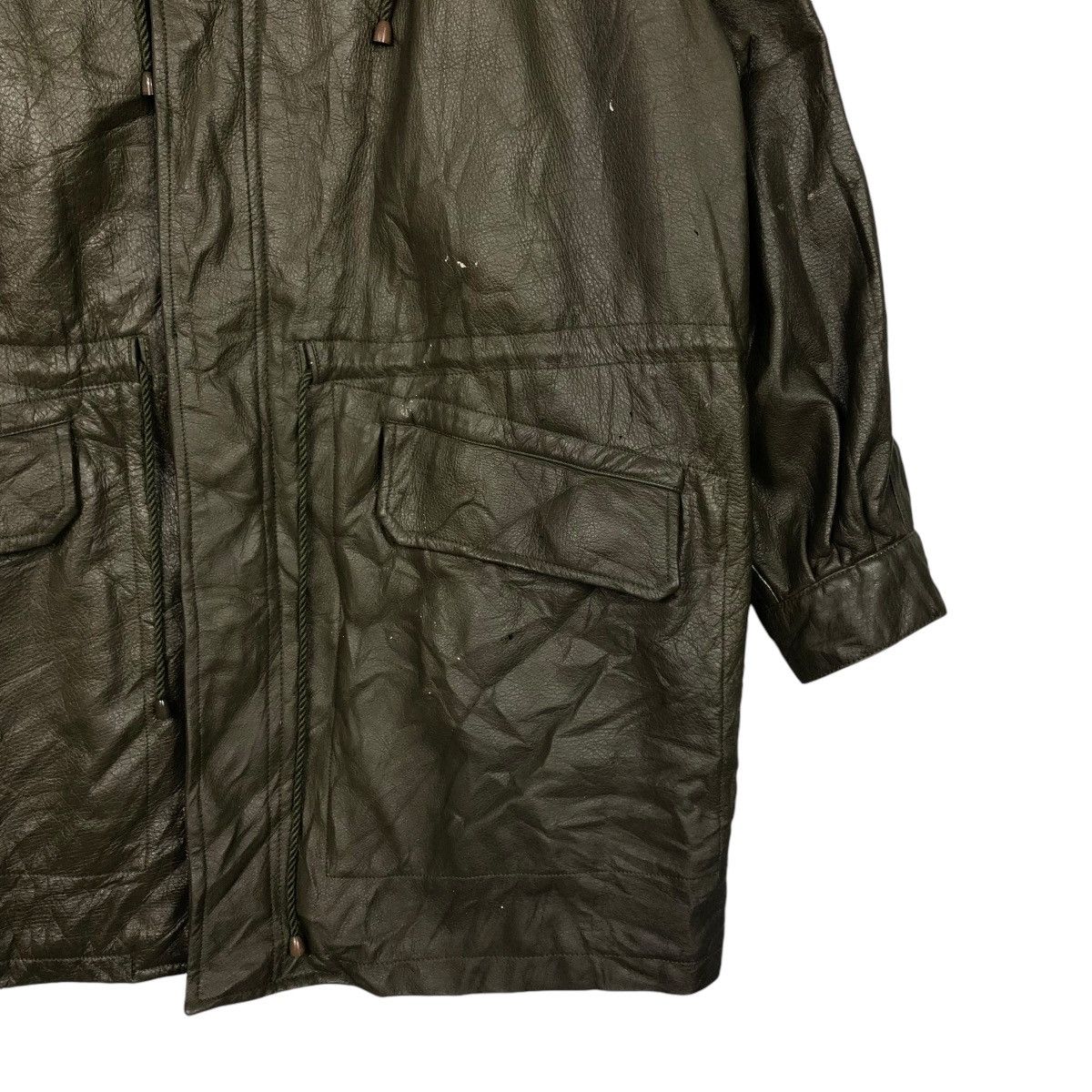 Japanese Brand 🔥VINTAGE BIKER LEATHER JACKET BIG LOGO LINING Size US L / EU 52-54 / 3 - 5 Thumbnail