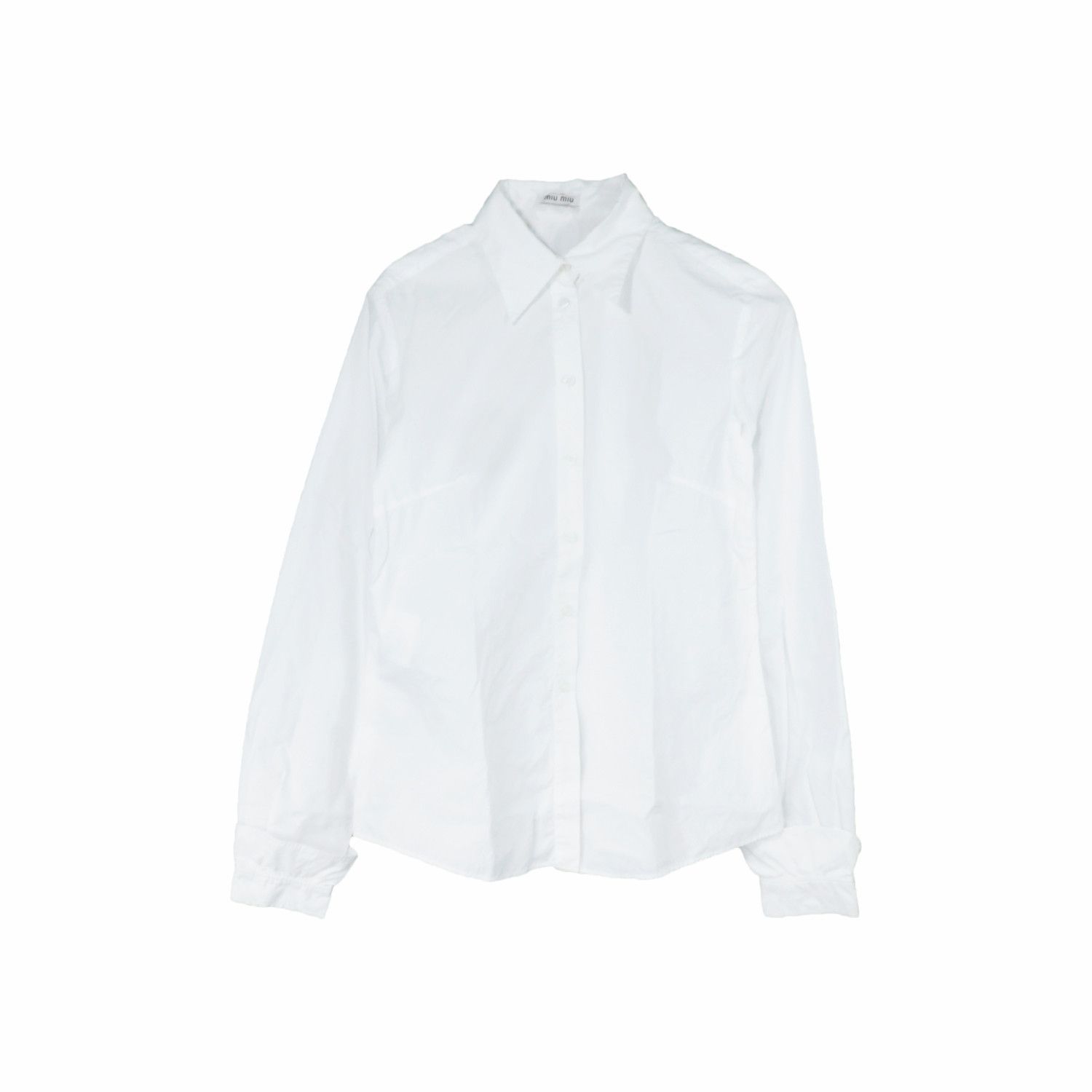 Miu Miu MIU MIU WHITE LONG SLEEVE SHIRT Size XS / US 0-2 / IT 36-38 - 1 Thumbnail