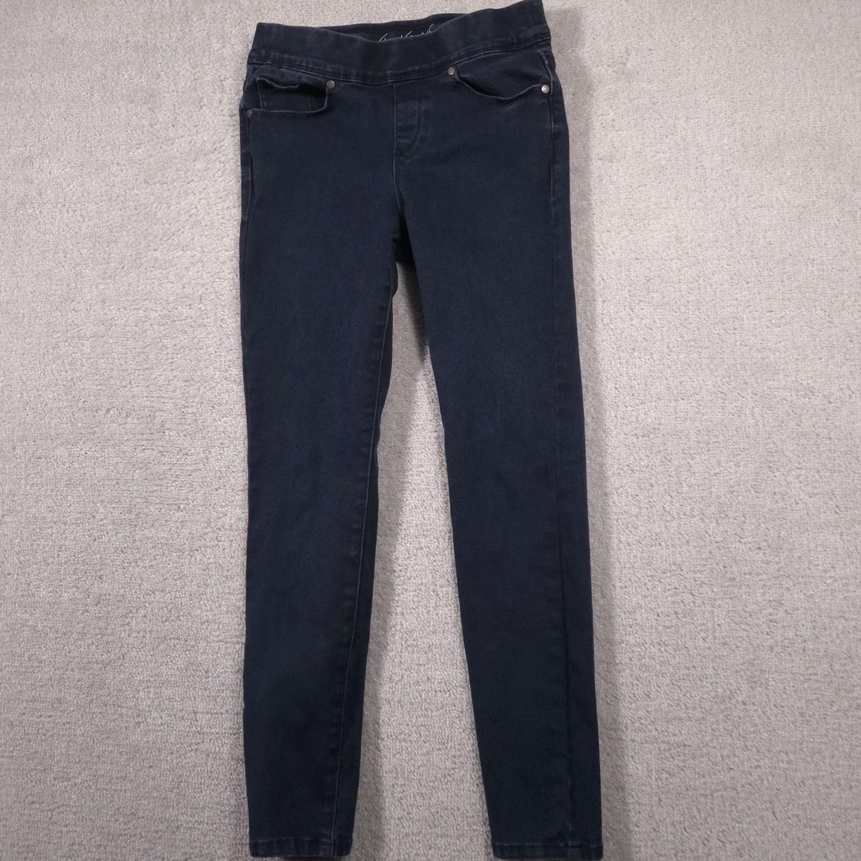 Gloria Vanderbilt Gloria Vanderbilt Jeans Womens 4P Jeans Avery Pull On Skinny Jegging Dark Wash Blue Slimming Stretch Pockets 27in Inseam 27in Petite Average Size 27" / US 4 / IT 40 - 2 Thumbnail