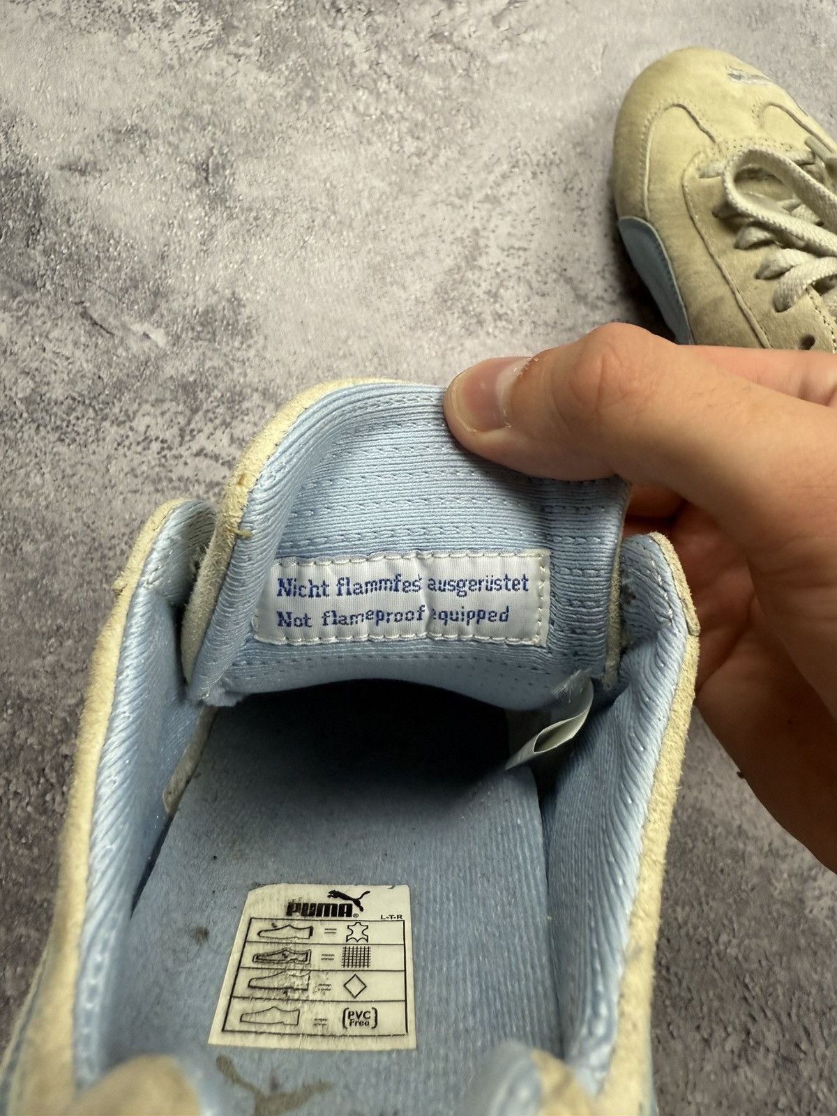 Puma Vintage Y2K Puma Speedcat Low Top Suede Beige/Blue Sneakers Size US 7 / IT 37 - 16 Thumbnail