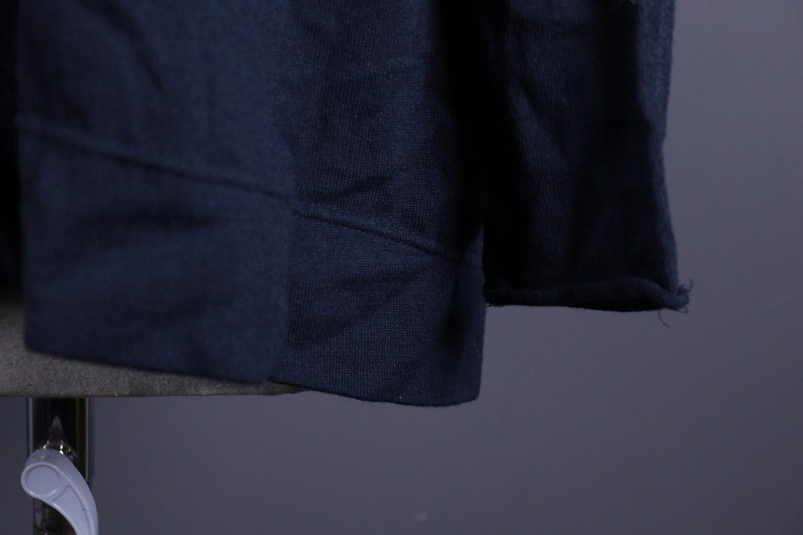 Designer Annette Gortz Dark Blue Wool Hooded Oversized Sweater Size M Size M / US 6-8 / IT 42-44 - 10 Thumbnail