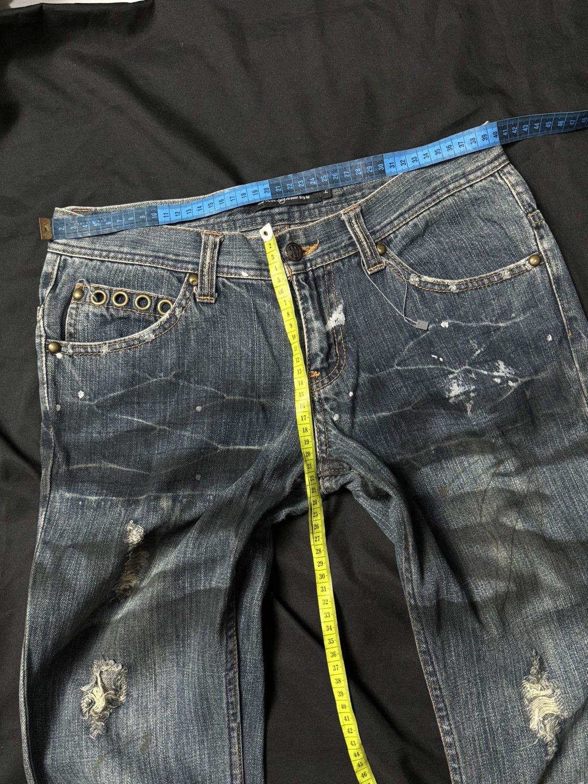 Hysteric Glamour × Japanese Brand Flare Denim Distressed RootThree style lgb ifsix Size US 29 - 8 Thumbnail