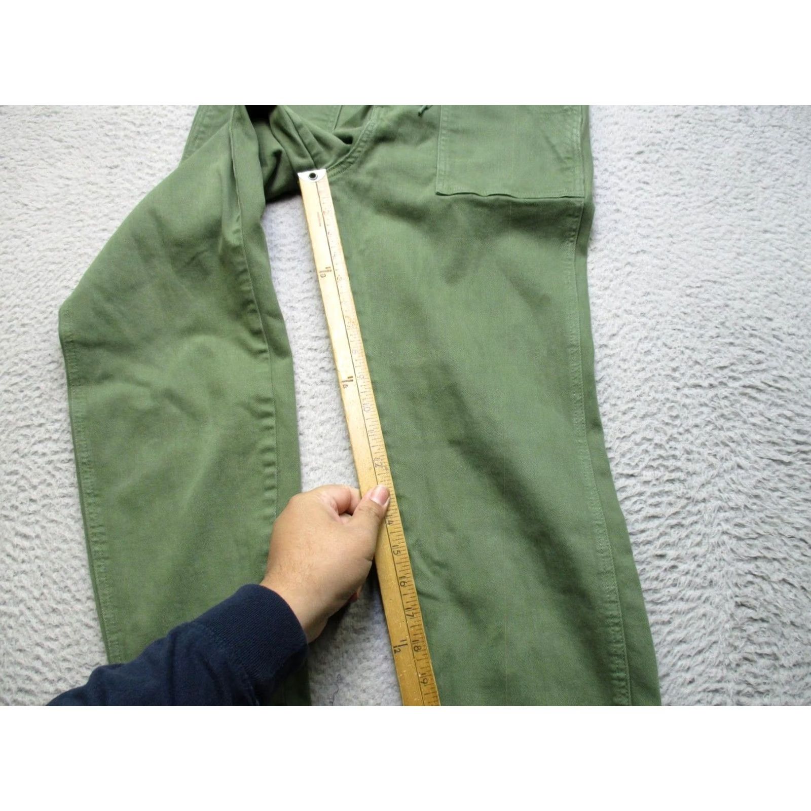 Vintage Judy Blue Pants Womens 5/27 Green Garment Dyed Utility Drawstring Twill Chino Pockets Stretch Straight 29in Inseam Womens Size 27" / US 4 / IT 40 - 5 Thumbnail
