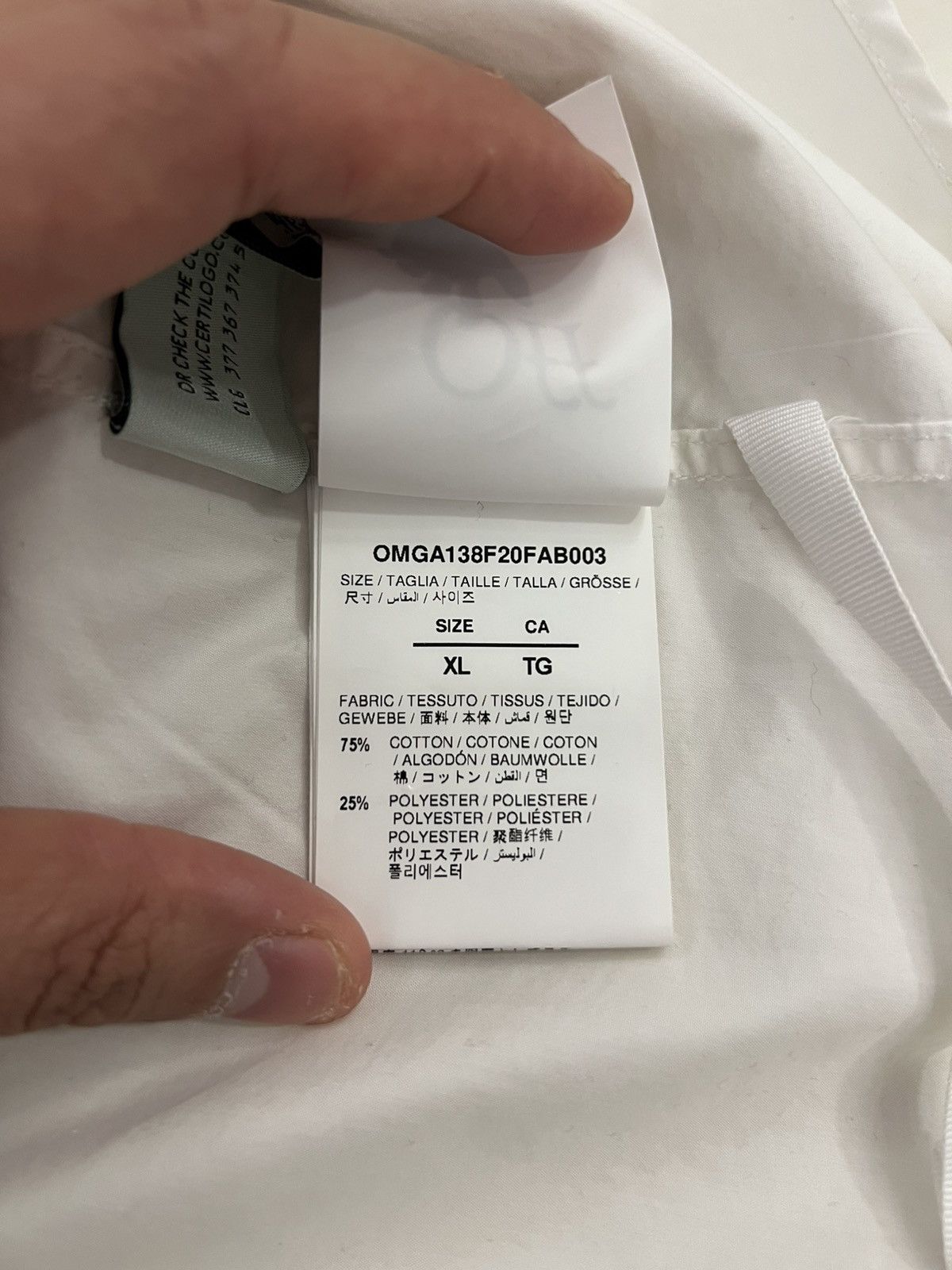 Off-White Off White Pascal Tool Shirt White Size US XL / EU 56 / 4 - 7 Thumbnail