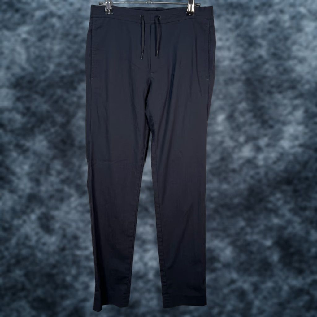 Sandro Sandro Pants WOMENS 38 Black Slim Fit Wool Blend Drawstring Front Flat Waist 27 In Inseam 32 In Chino Tapered Style Size 26" / US 2 / IT 38 - 1 Thumbnail
