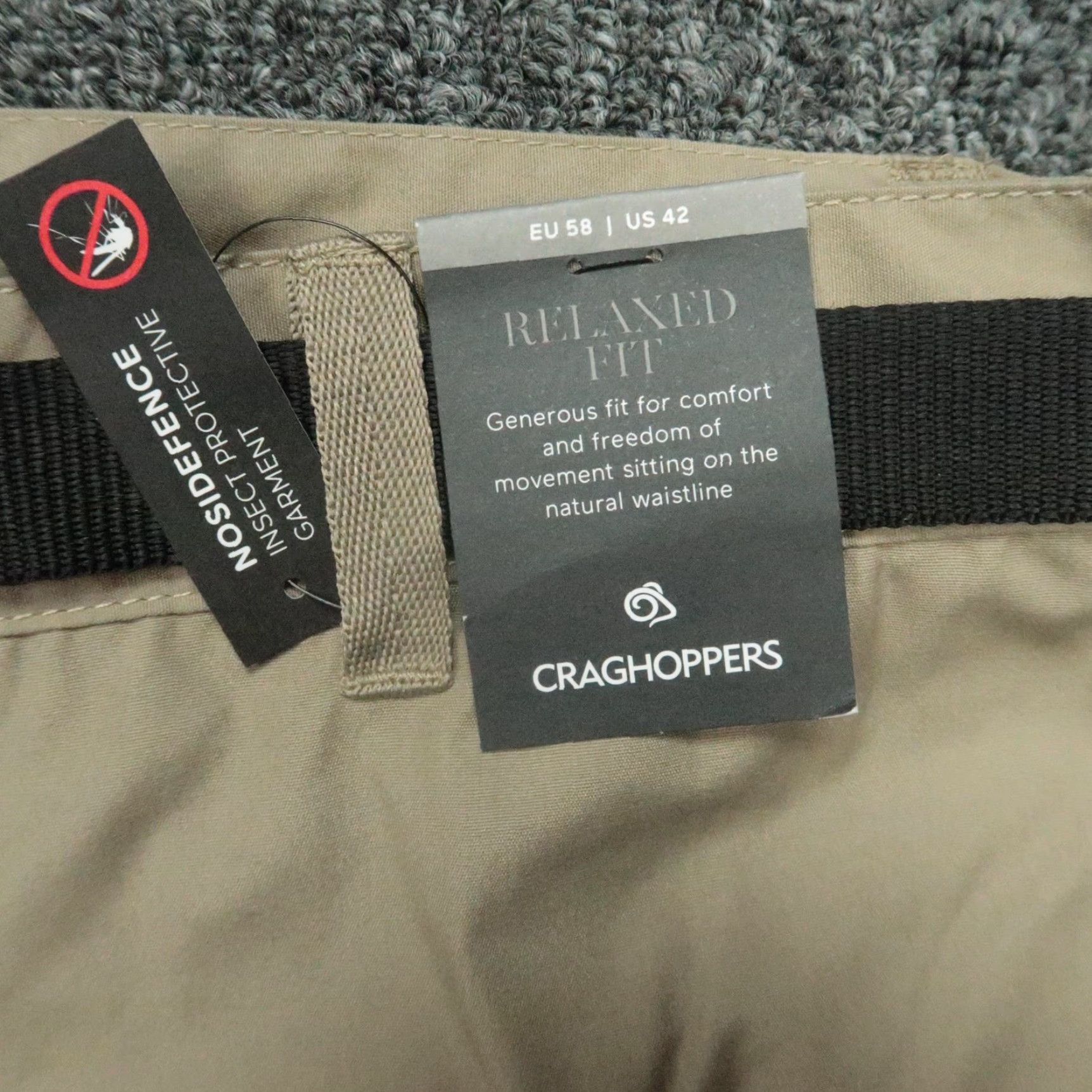 Vintage Craghoppers Pants Men Tan 42 Long Boulder Trouser Relaxed Fit Chino Hiking Outdoor NWT Size US 42 / EU 58 - 6 Thumbnail