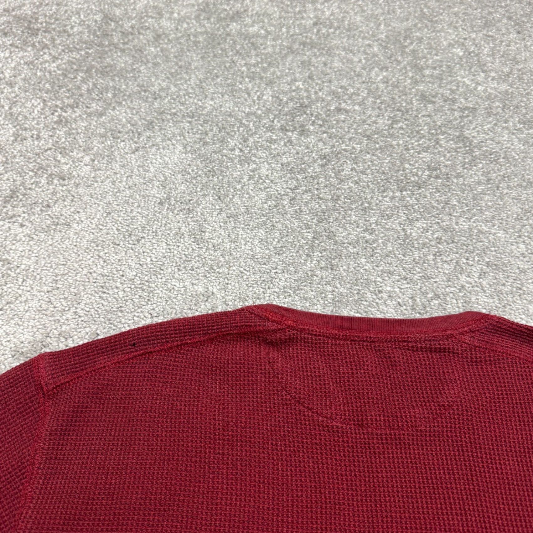 Banana Republic Banana Republic Thermal Waffle Knit Pullover Sweater Men XL Red Crew Neck Cotton Size US XL / EU 56 / 4 - 4 Thumbnail