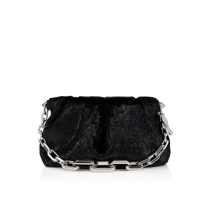 Christian Louboutin os11x0626 Size: OS / Eva Small Velvet Shoulder Bag in Black Size ONE SIZE - 1 Thumbnail