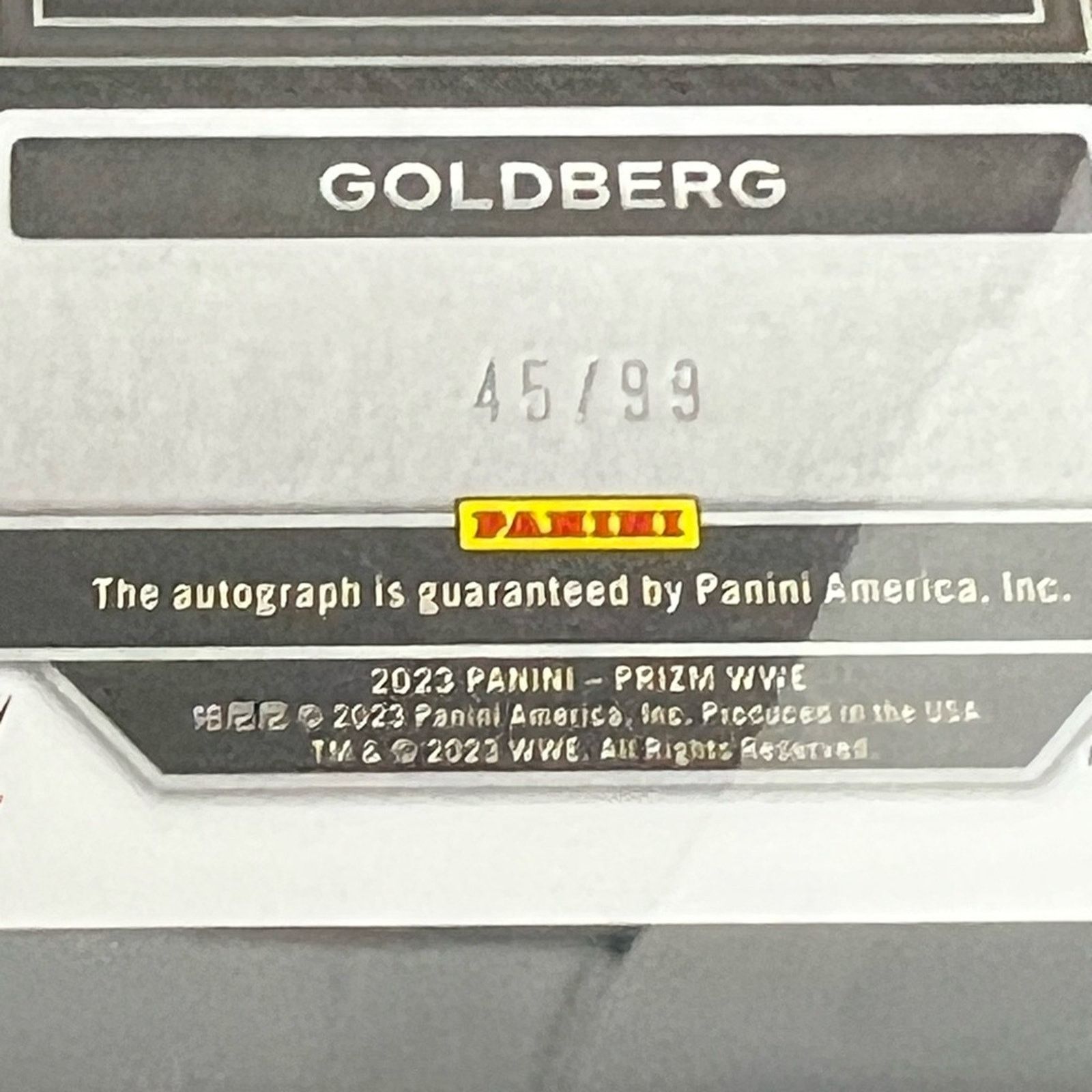 WWE 2023 WWE - Select - Auto - Legendary Sig Red /99 Goldberg Size ONE SIZE - 3 Thumbnail