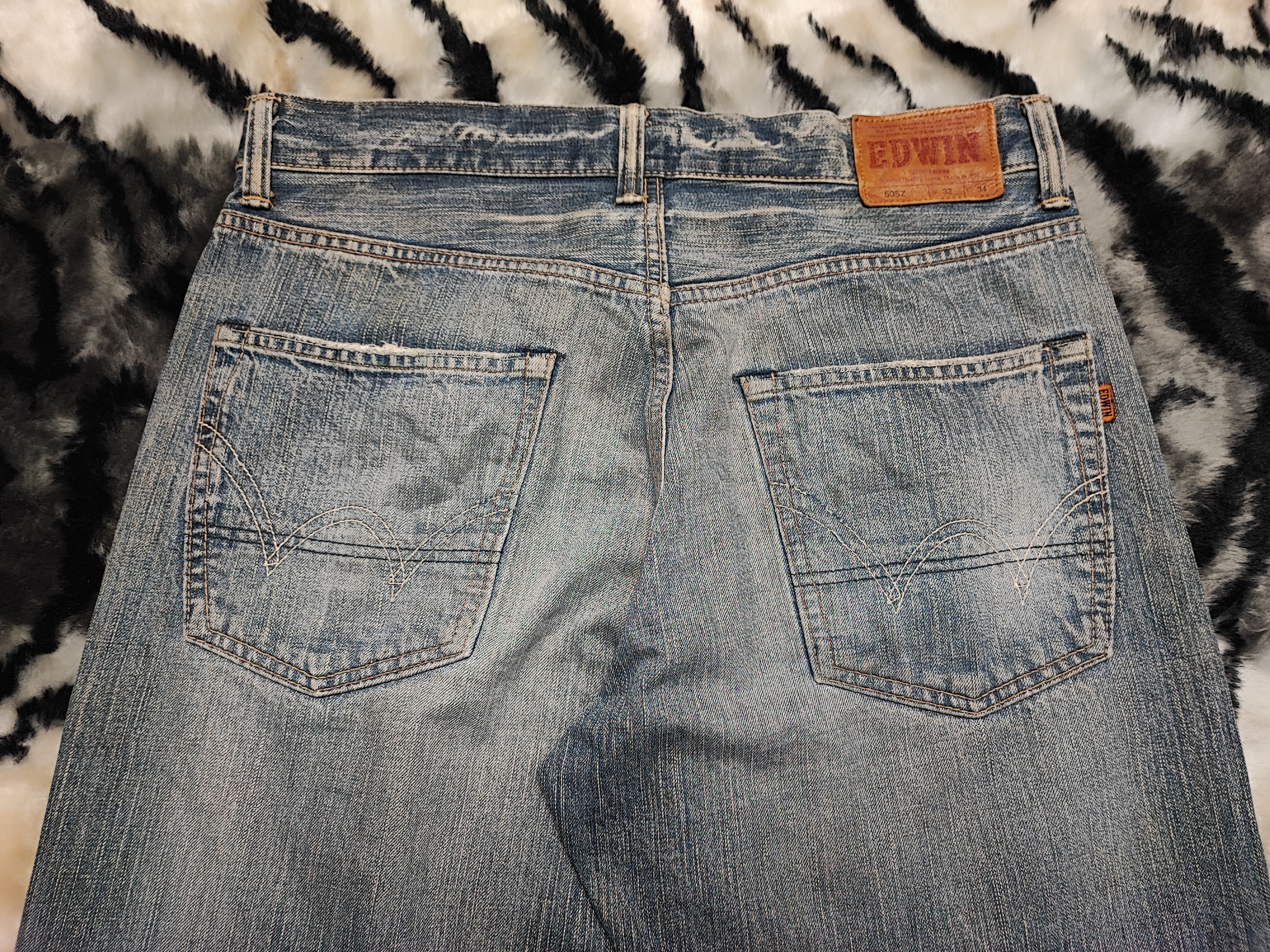 Edwin × Japanese Brand Edwin Jeans Selvedge 505Z Redline Size US 33 - 14 Thumbnail
