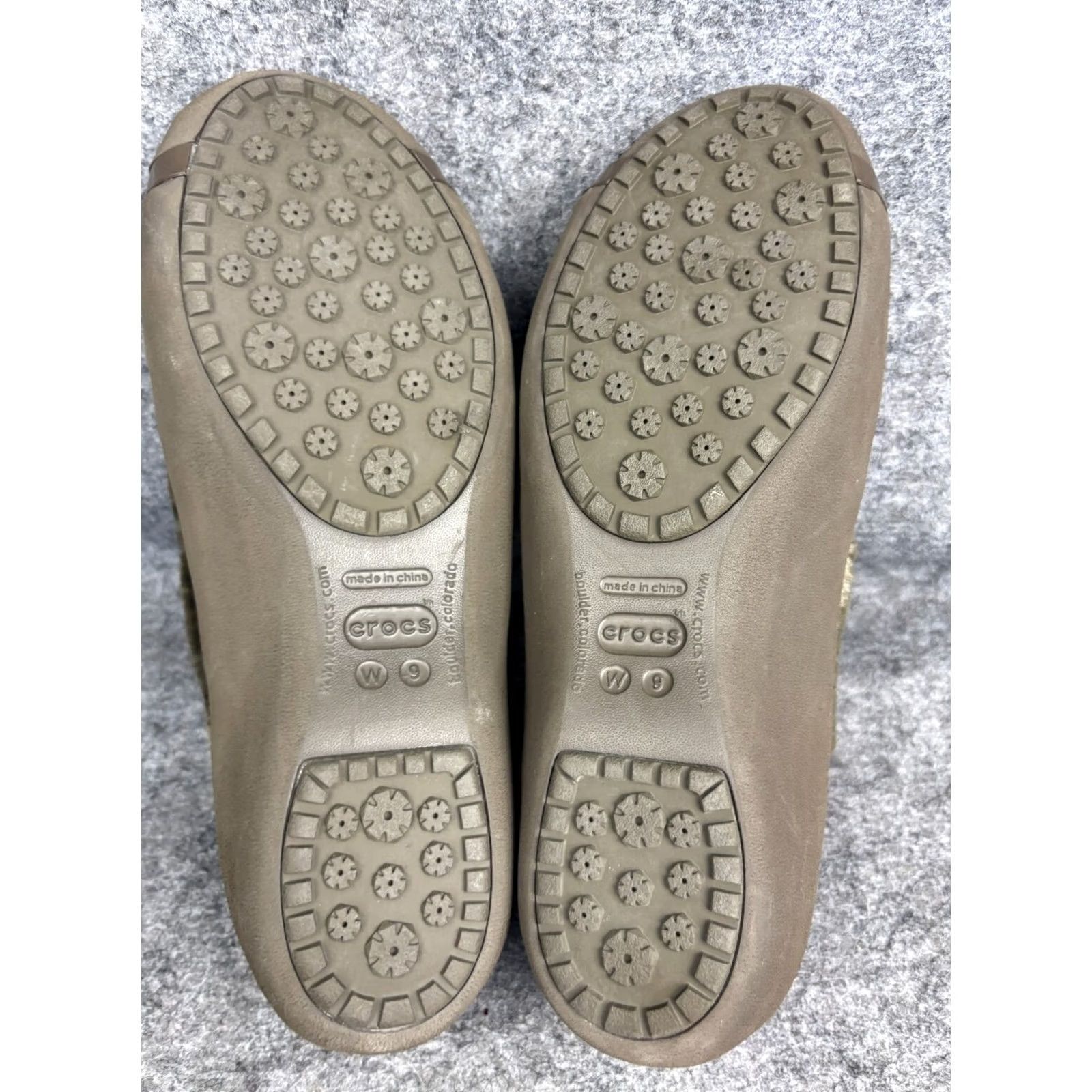 Crocs Crocs Nanook Faux Fur Lined Ballet Flats Women's 9 Brown Slip On Size US 9 / IT 39 - 7 Thumbnail