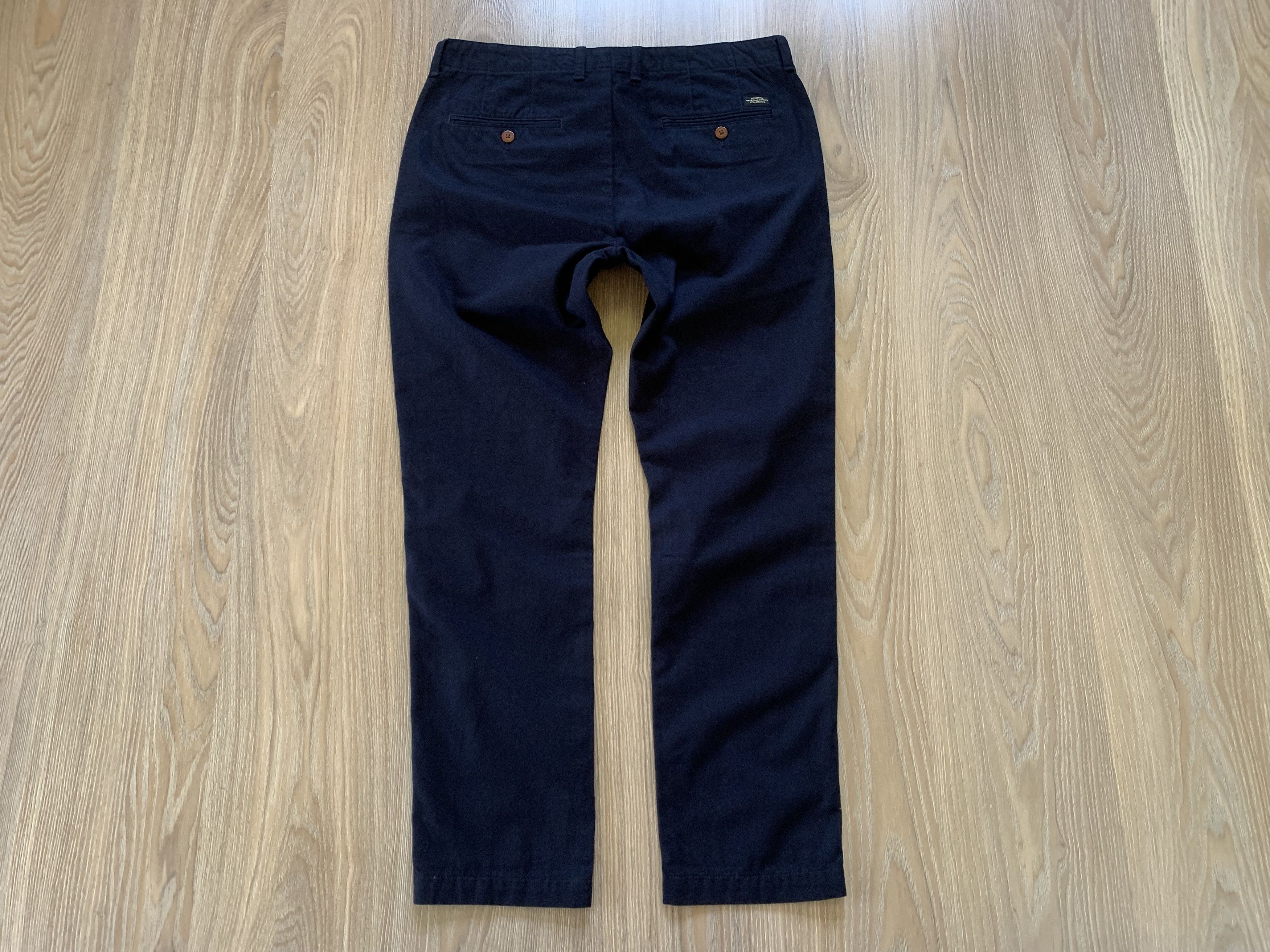 Superdry Superdry Navy Blue Cotton Chino Pants Size US 34 / EU 50 - 3 Thumbnail