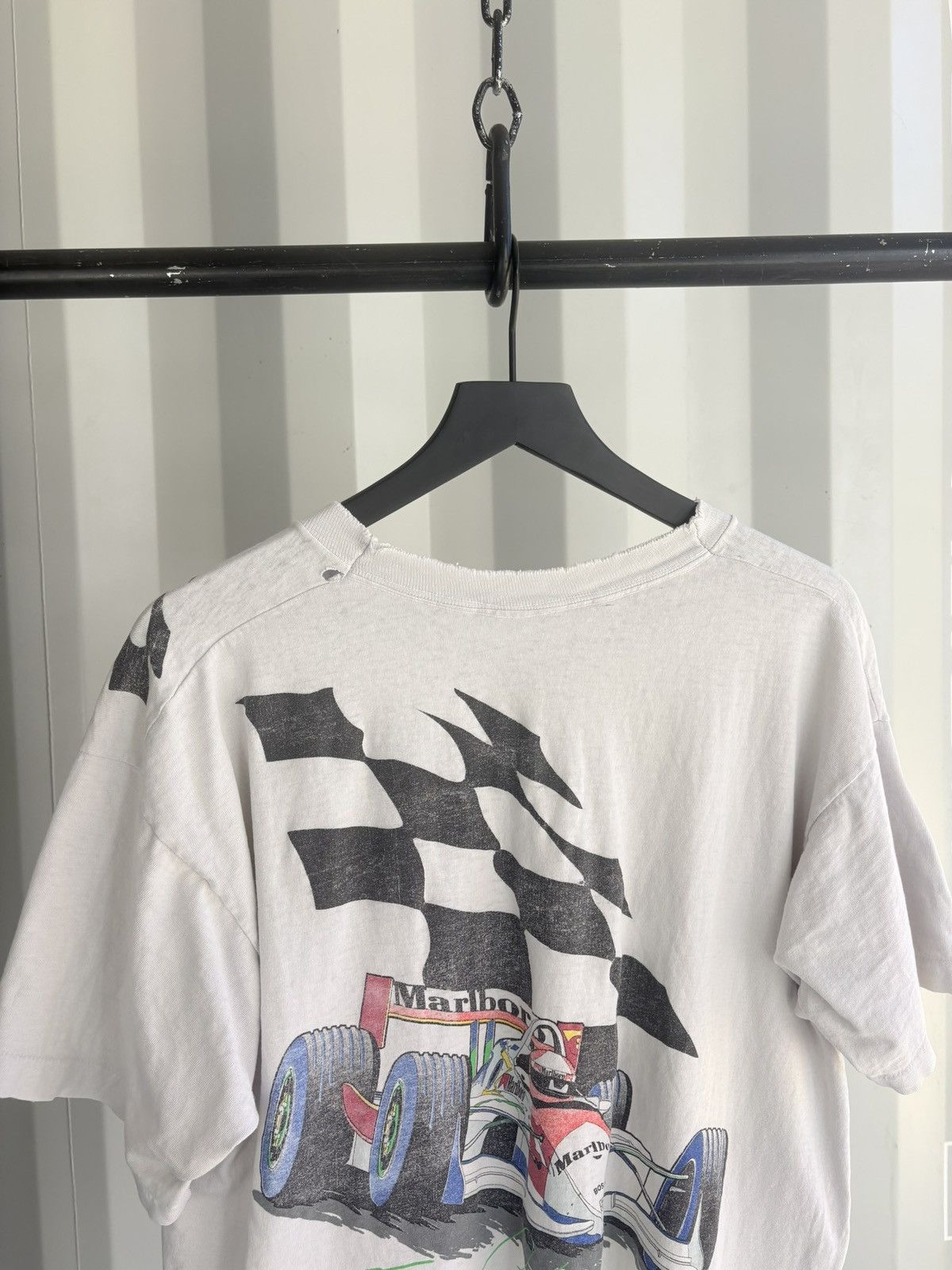 Vintage Vintage Marlboro Racing Shirt Faded Distressed Band Grunge Size US XL / EU 56 / 4 - 6 Thumbnail
