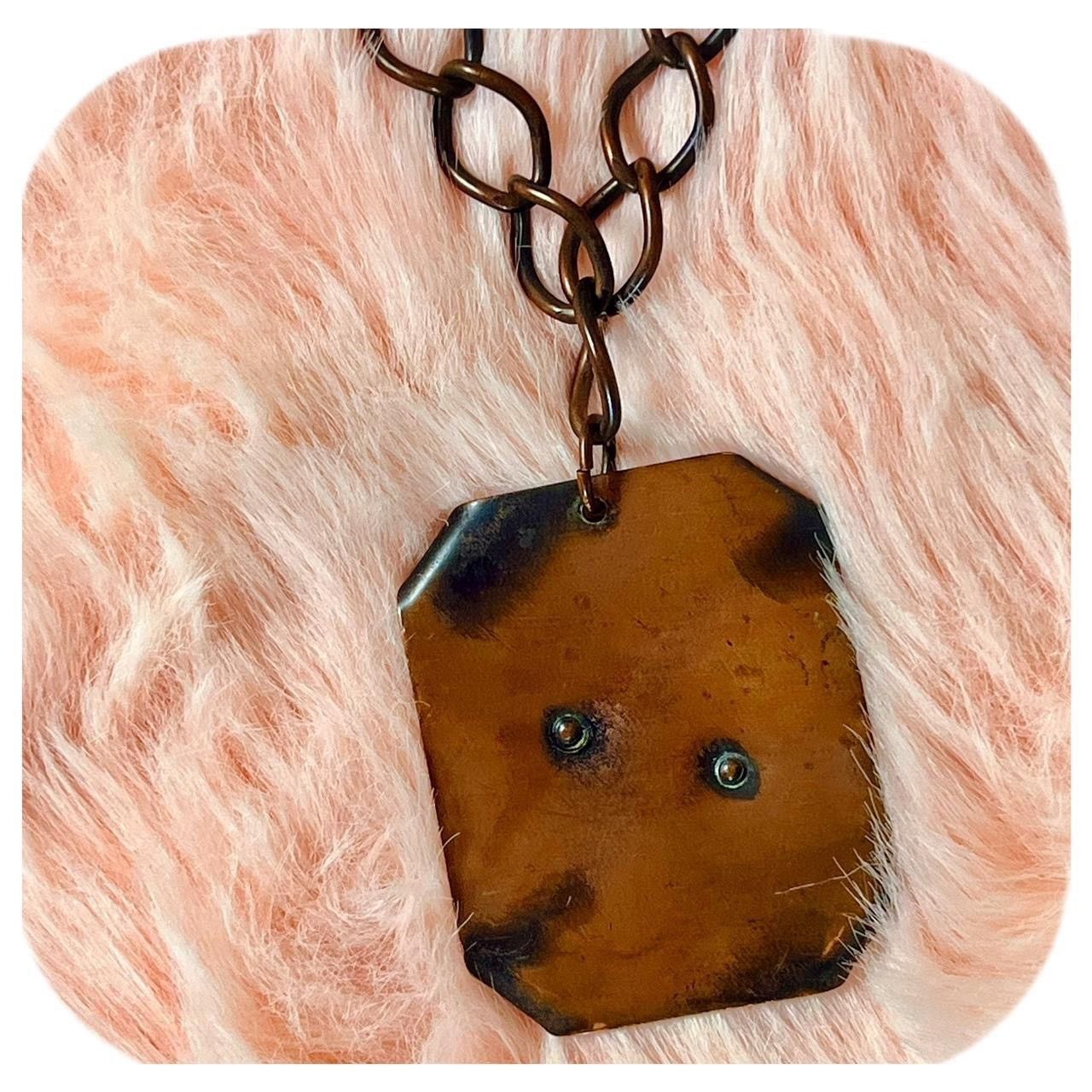 Handmade Late mid century vintage punk drama copper chain choker Size ONE SIZE - 4 Thumbnail