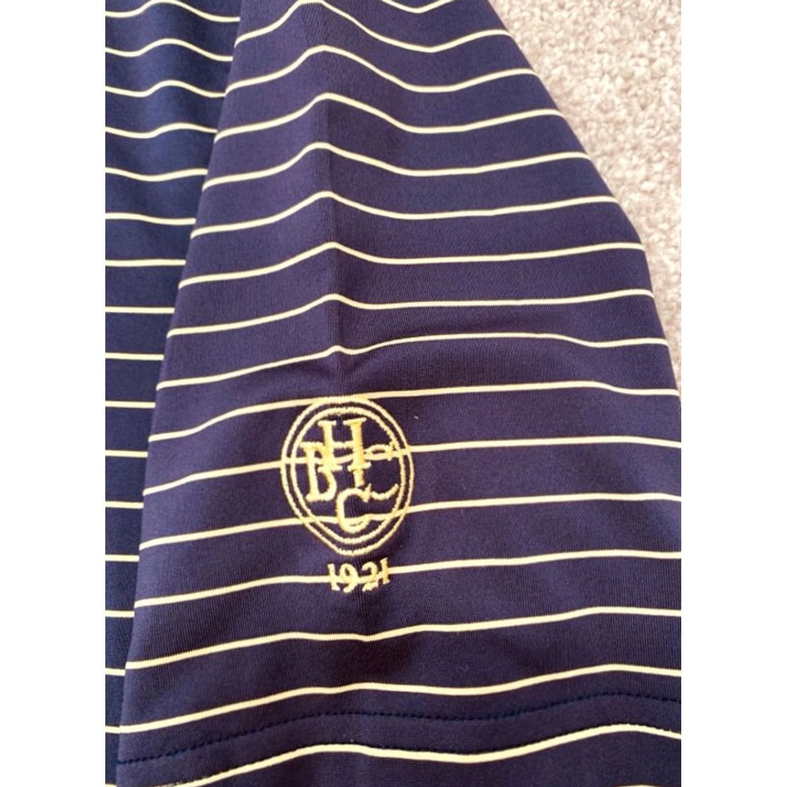 Peter Millar Peter Millar Summer Comfort Polo Shirt Shirt Men's Large Blue Striped Polo Short Sleeve Size US L / EU 52-54 / 3 - 4 Thumbnail