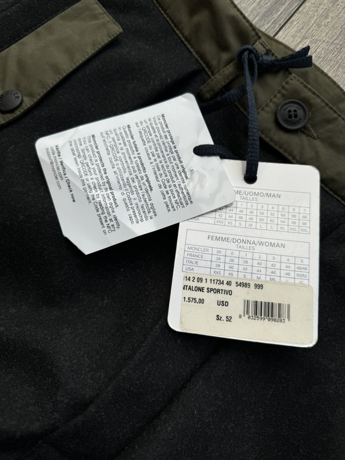 Moncler Moncler Sportivo Tech Wool Pants New - 52 Size US 36 / EU 52 - 6 Thumbnail