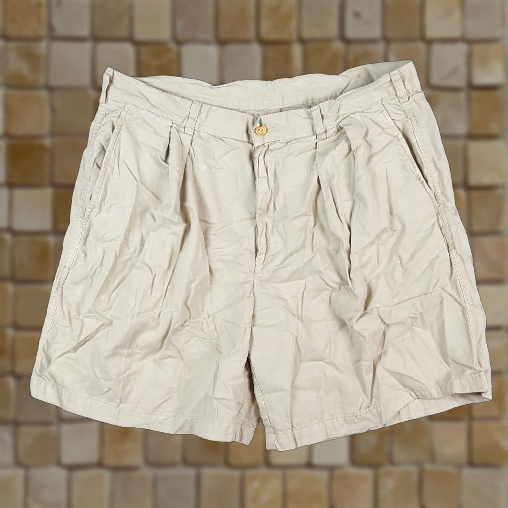 Vintage VINTAGE Grand Slam Men's Chino Shorts Relaxed Fit 38 Khaki Pleated Front Summer Casual Retro Y2K Size US 38 / EU 54 - 1 Thumbnail