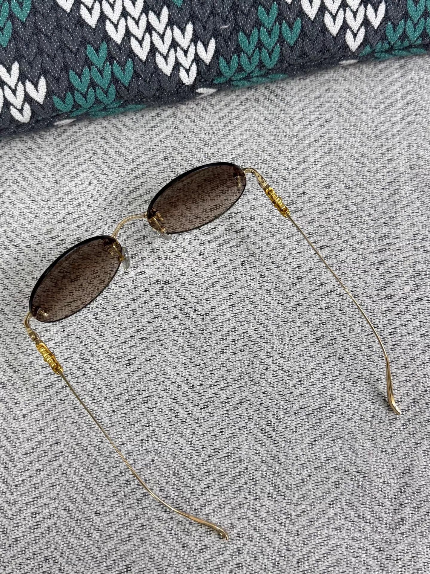 Chrome Hearts Chrome Hearts Round Tobacco Grad Cross Sunglasses Size ONE SIZE - 4 Thumbnail