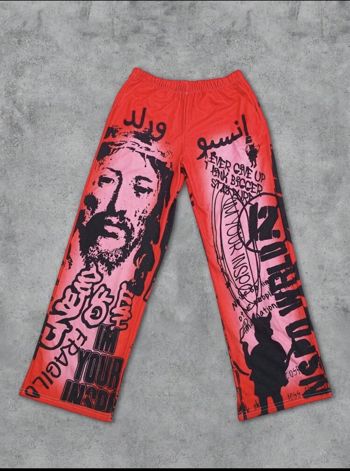 Designer × Vintage Graphic printed Sweatpants Size US 35 - 4 Thumbnail