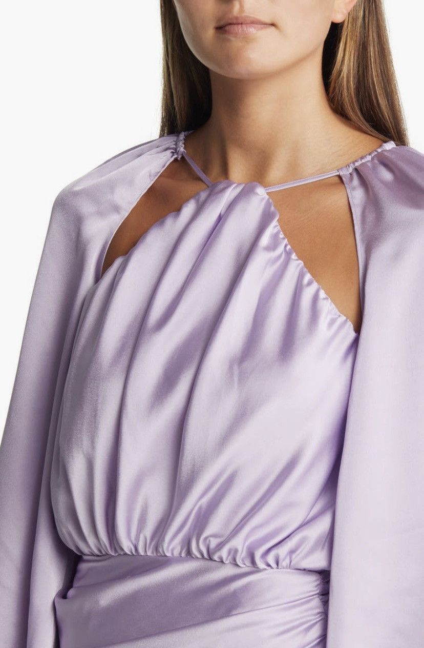 House of CB House of CB Kate Halter Neck Long Sleeve Satin Midi Dress Size S / US 4 / IT 40 - 3 Thumbnail