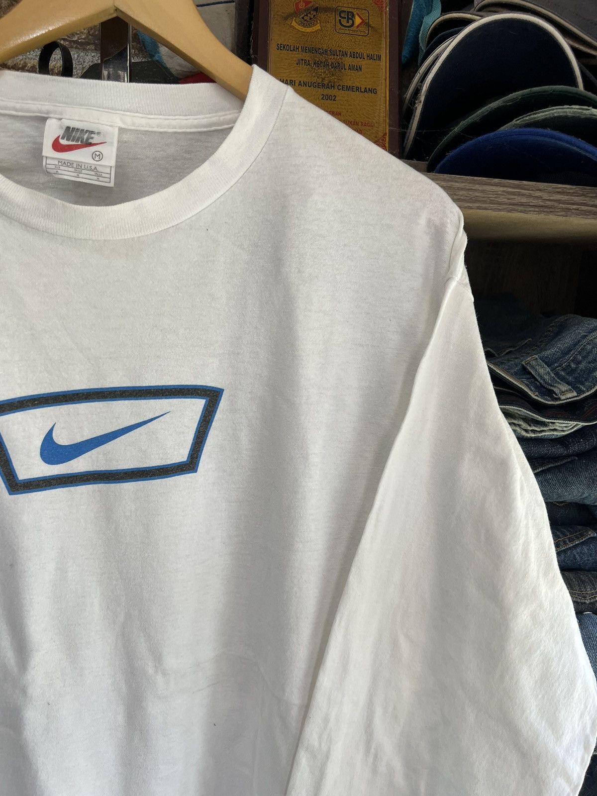 Nike 🔥Vintage Nike Swoosh Made in Usa Long Sleeves Size US M / EU 48-50 / 2 - 4 Thumbnail