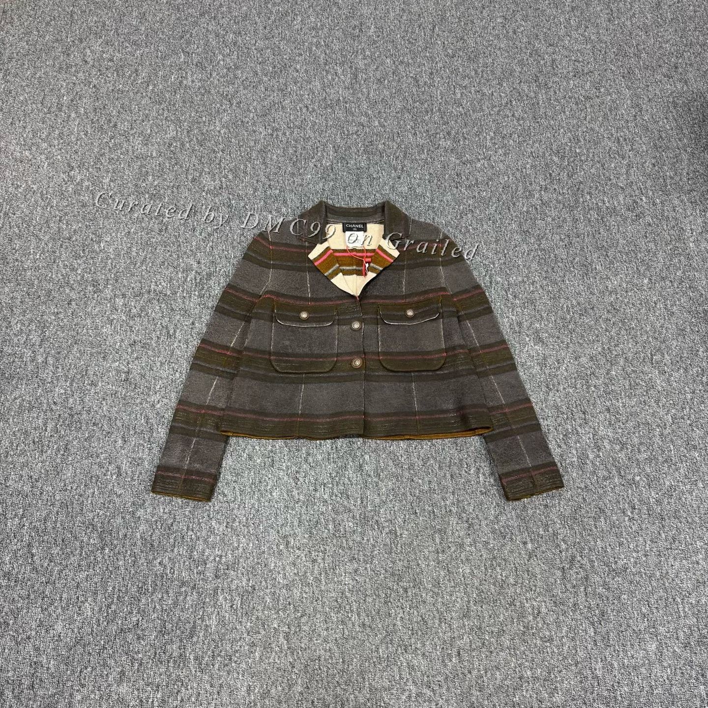 Chanel Chanel Badge Buckle Stripe Blazer Size XXS / US 00 / IT 34 - 1 Thumbnail