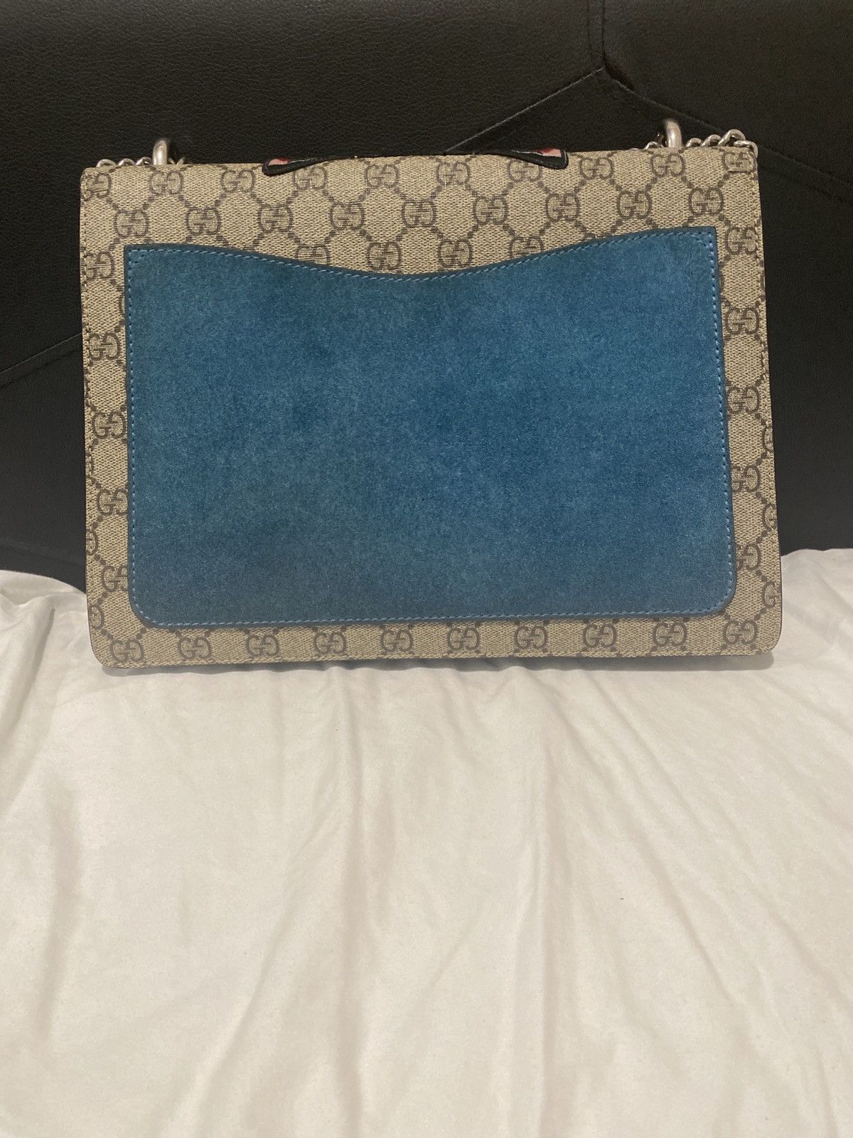 Gucci GG Supreme Monogram Angry Cat Embroidered Dionysus bag. Size ONE SIZE - 7 Thumbnail