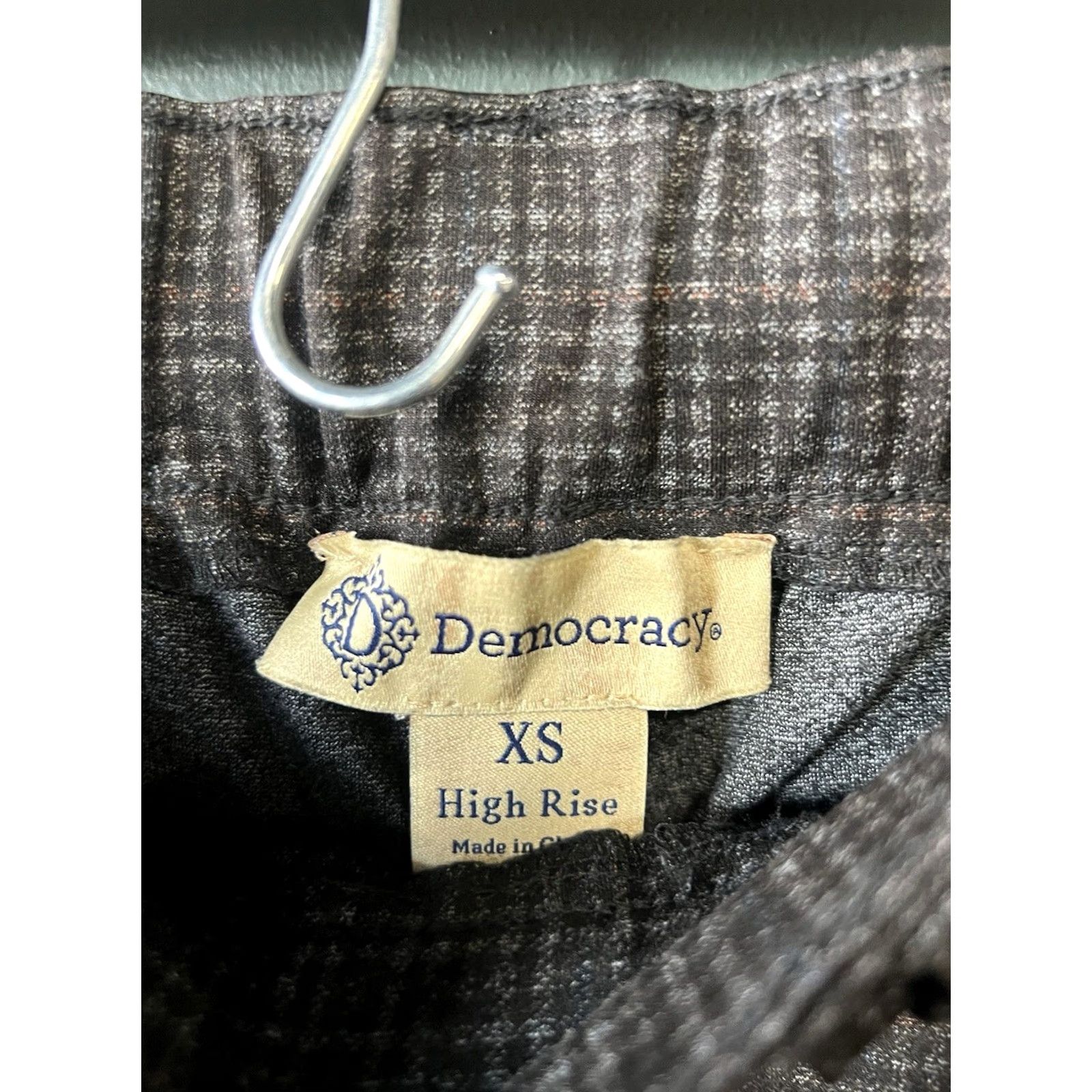 Vintage Democracy Women's Gray Plaid Stretch Dress Pants XS Regular, Business, Work, Trousers, Pants, Women, Plaid, Gray, XS, Democracy, Dress Pants, Office Size 26" / US 2 / IT 38 - 3 Thumbnail