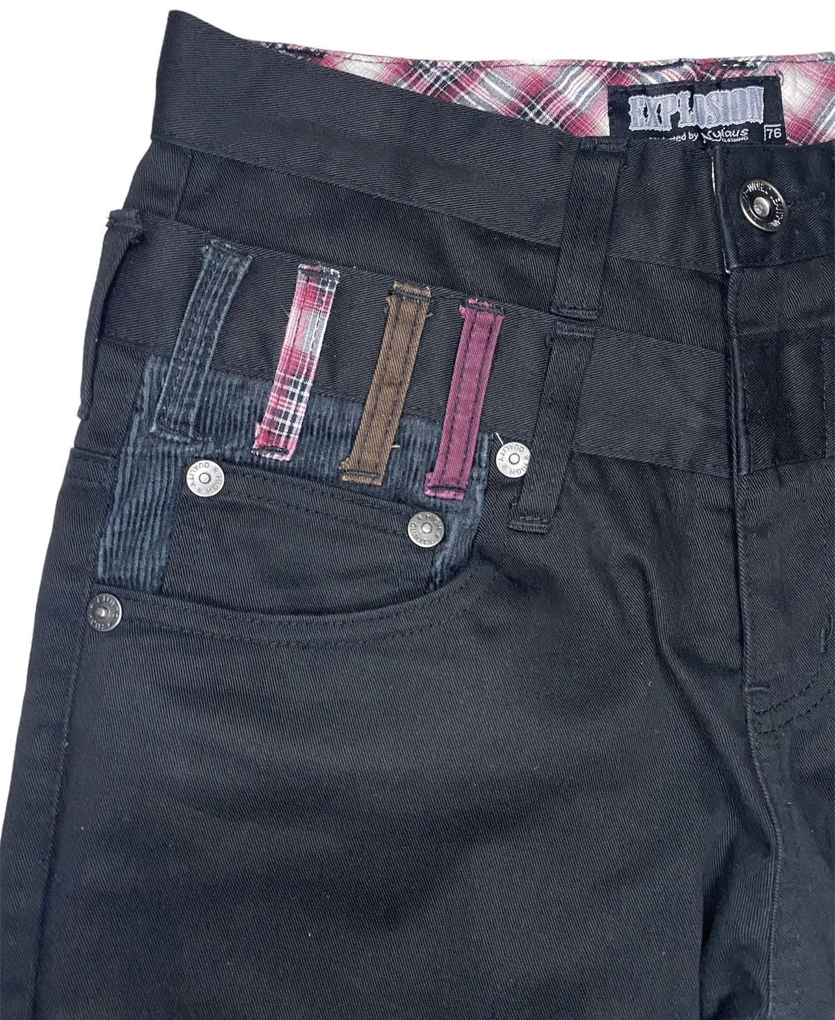 Hysteric Glamour Japanese Nylaus Explosion Double Waist Pant Super Black Size US 29 - 5 Thumbnail