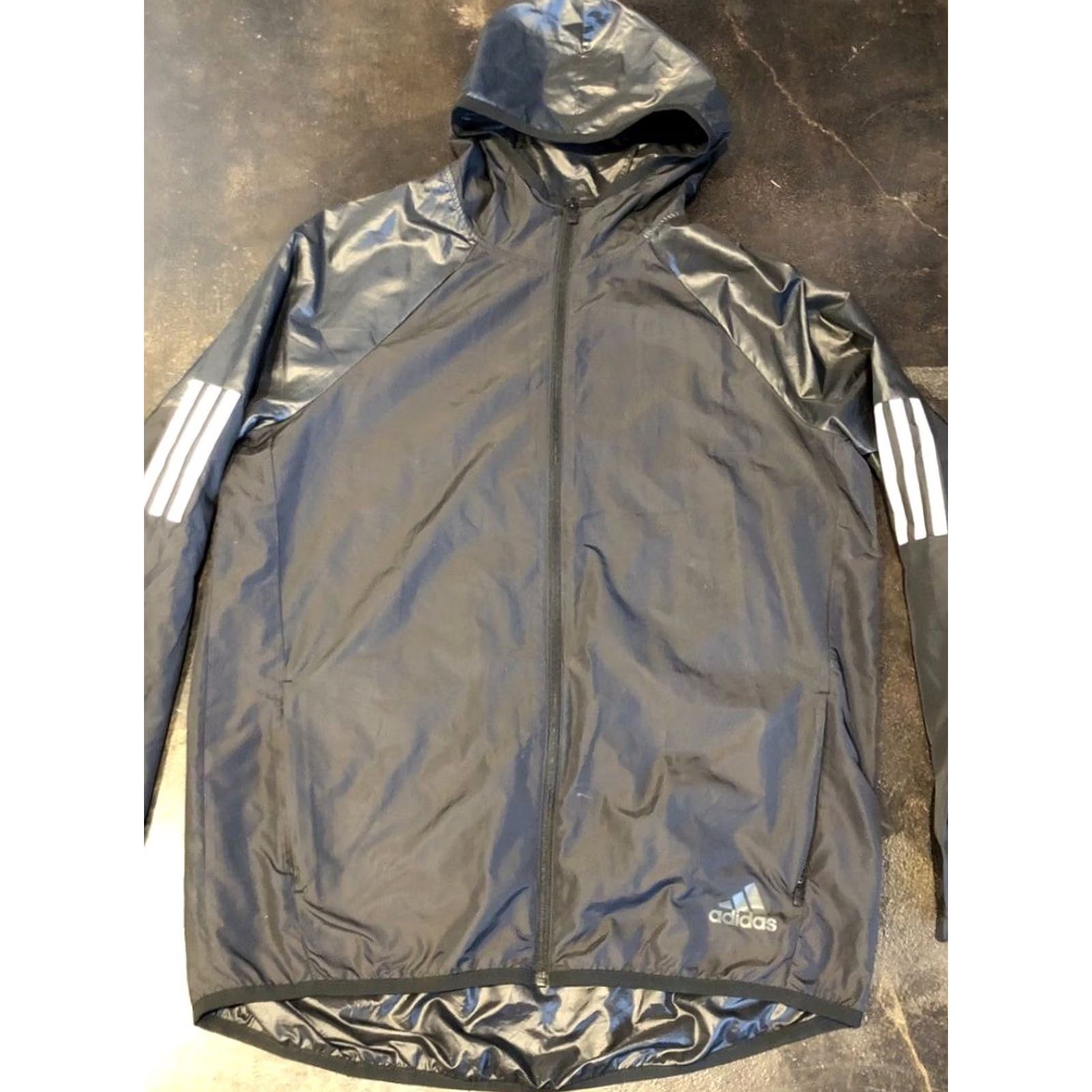 Adidas Adidas Windbreaker Full Zip Training Hooded Jacket Mens Size Large Black Size US L / EU 52-54 / 3 - 3 Thumbnail