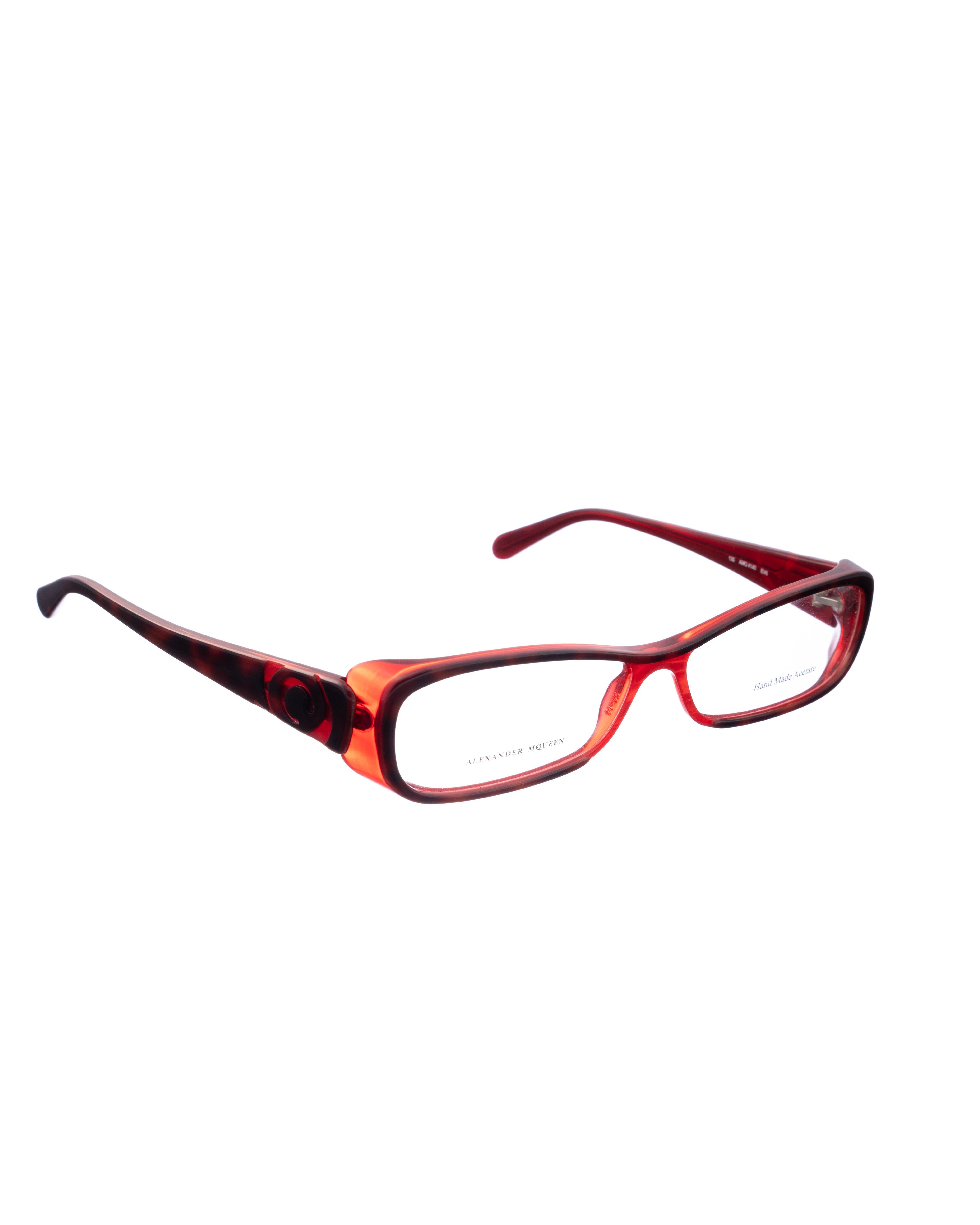 Alexander McQueen × Vintage Alexander McQueen 90s Red Clear Cat-Eye Glasses Size ONE SIZE - 3 Thumbnail