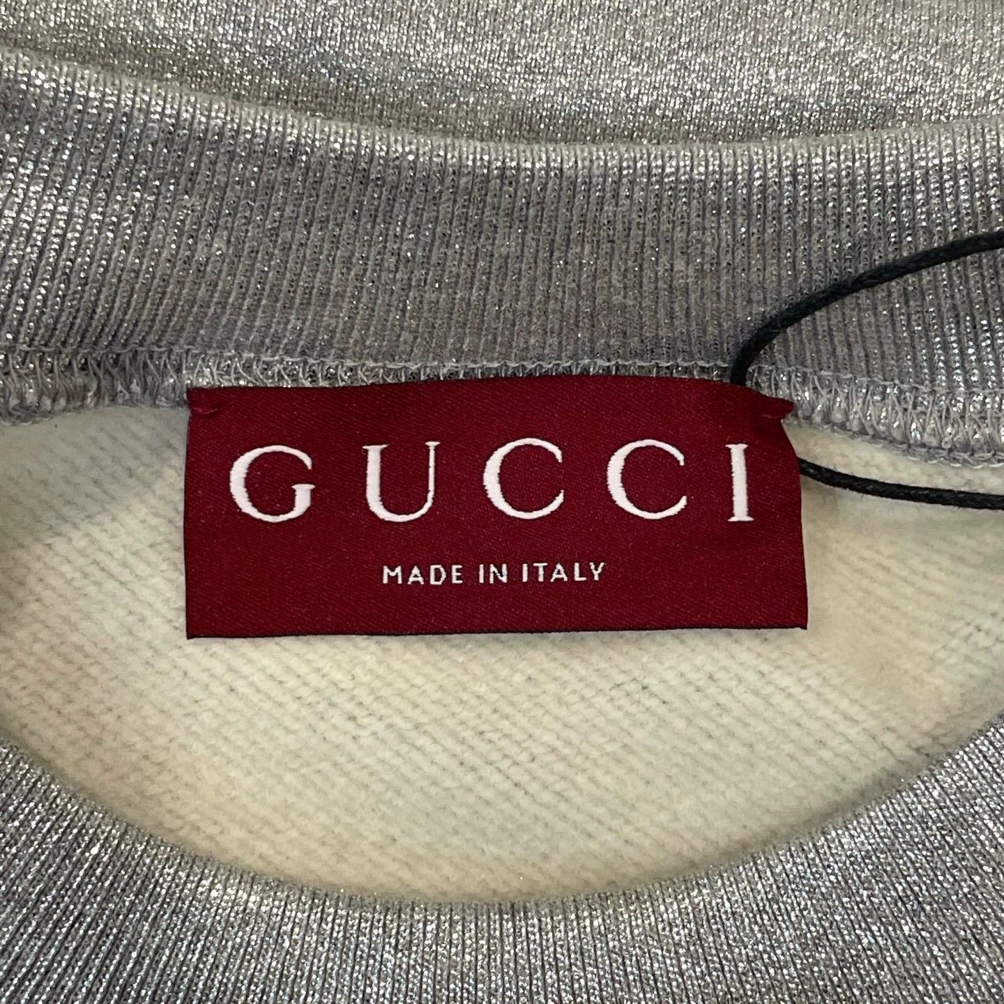 Gucci silver long sleeve sweatshirt by Gucci Size US M / EU 48-50 / 2 - 5 Thumbnail