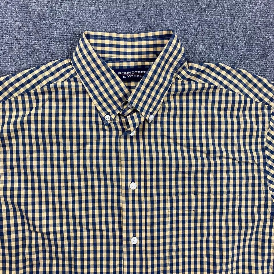 Roundtree & Yorke Roundtree & Yorke Shirt Mens Large Gingham Button Down Size US L / EU 52-54 / 3 - 2 Thumbnail