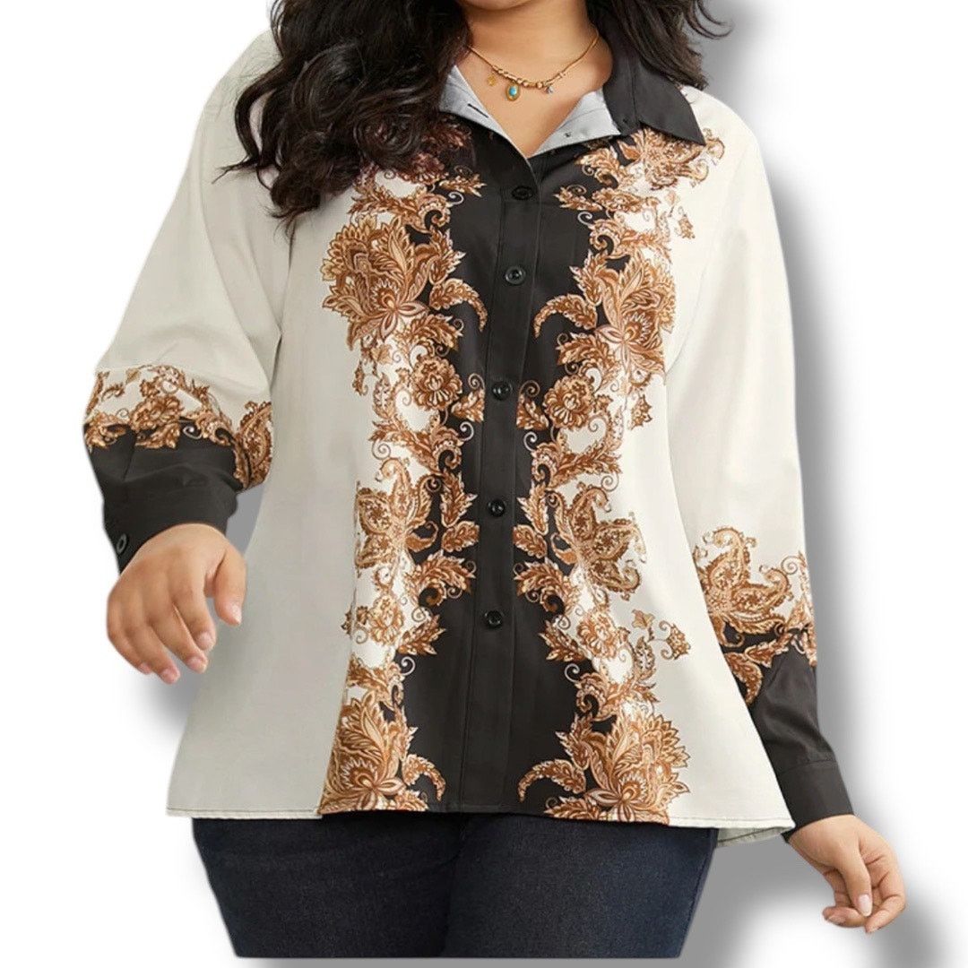 Other Bloomchic long sleeve graphic floral paisley blouse NEW Size XXL / US 16-18 / IT 52-54 - 1 Thumbnail