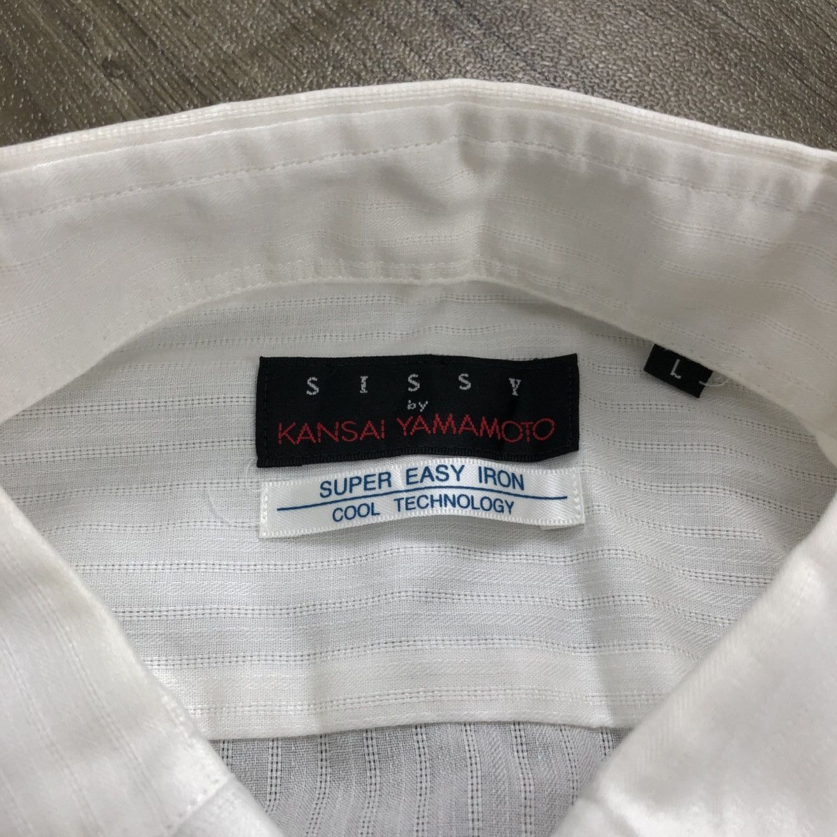Japanese Brand × Kansai Yamamoto × Vintage Vintage Sissy by Kansai Yamamoto White Button Up Shirt Size US L / EU 52-54 / 3 - 5 Thumbnail