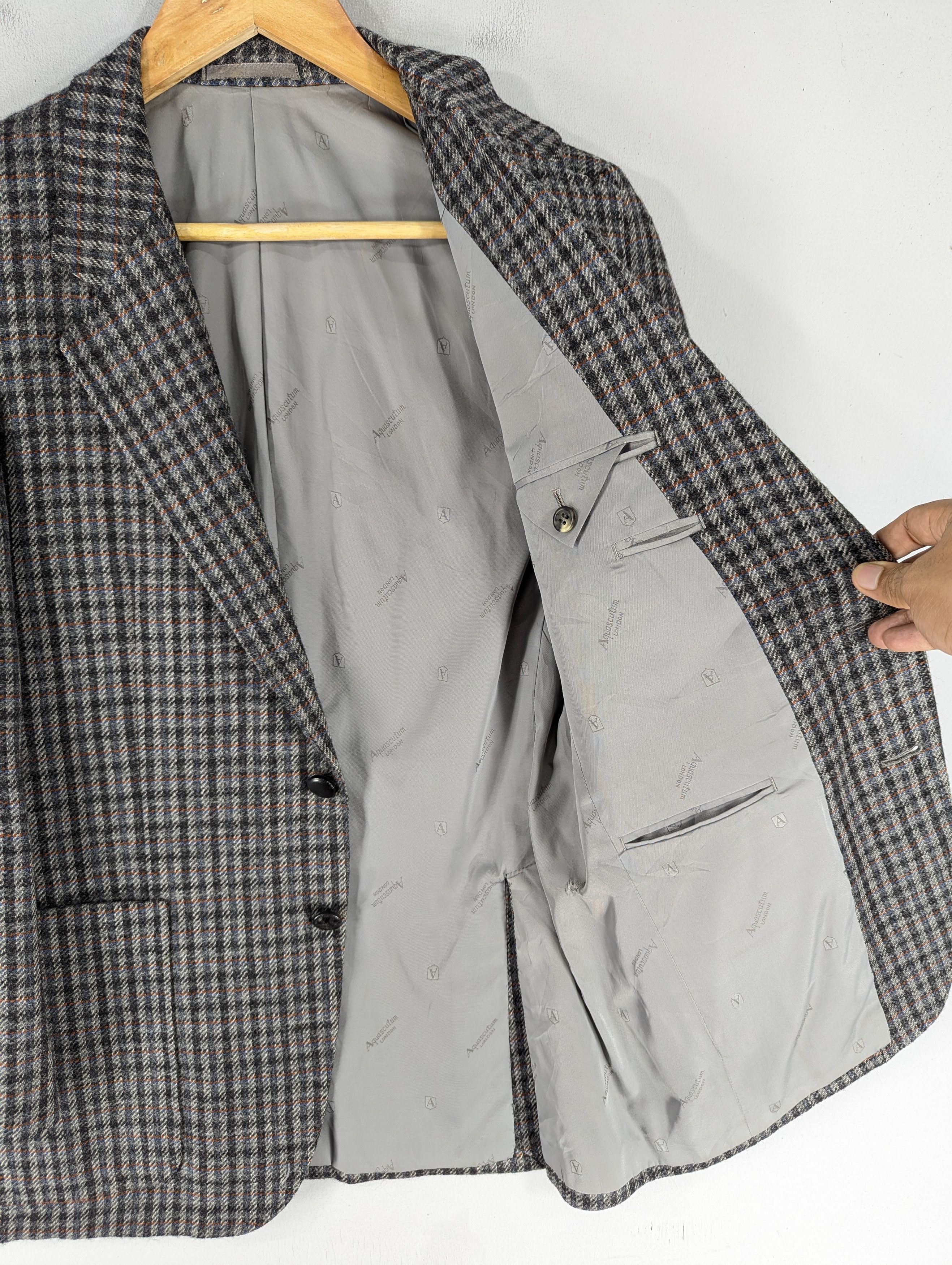 Aquascutum Vintage Aquascutum Houndstooth Wool Blazer Style Jacket Size US XS / EU 42 / 0 - 7 Thumbnail