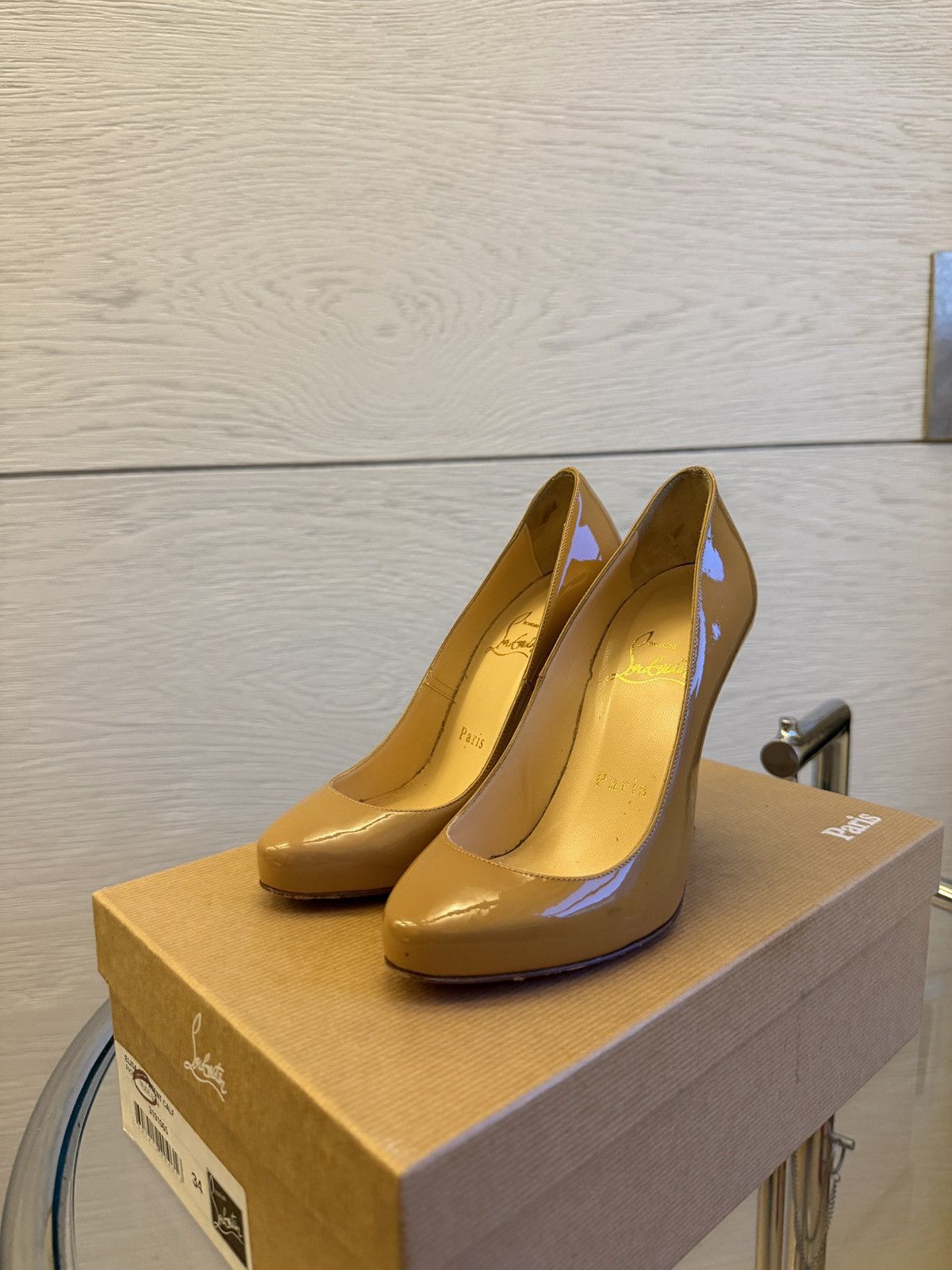 Christian Louboutin Christian Louboutin Elisa 100 patent calf heels Size US 4 / IT 34 - 2 Thumbnail
