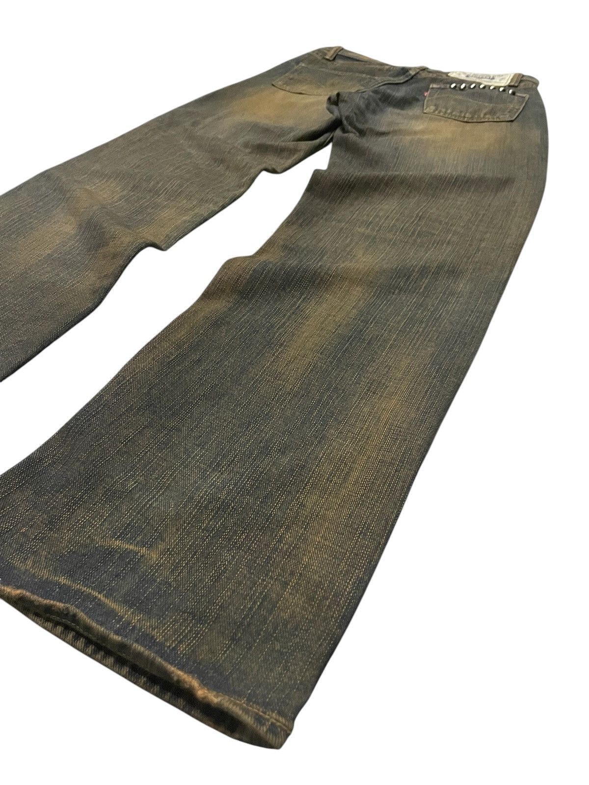 Hysteric Glamour × If Six Was Nine × Le Grande Bleu (L.G.B.) GLHEART Japan Studded Mud Wash Loose Jeans Size US 30 / EU 46 - 21 Thumbnail